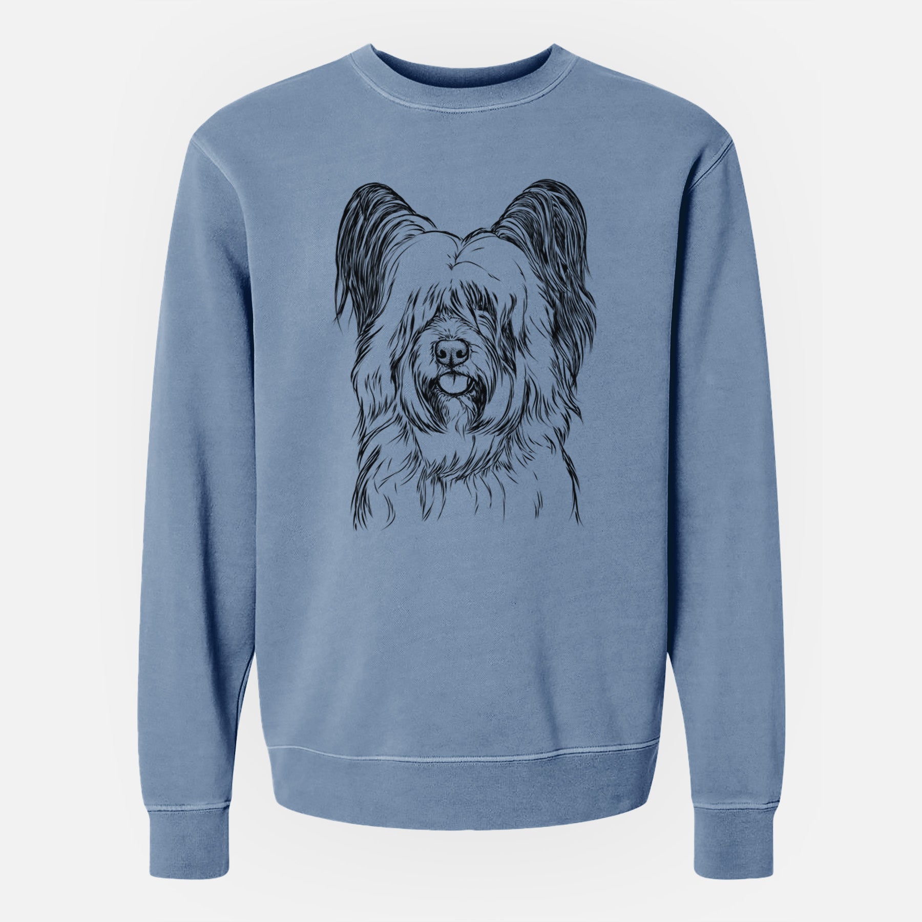 Bare Gideon the Skye Terrier - Unisex Pigment Dyed Crew Sweatshirt