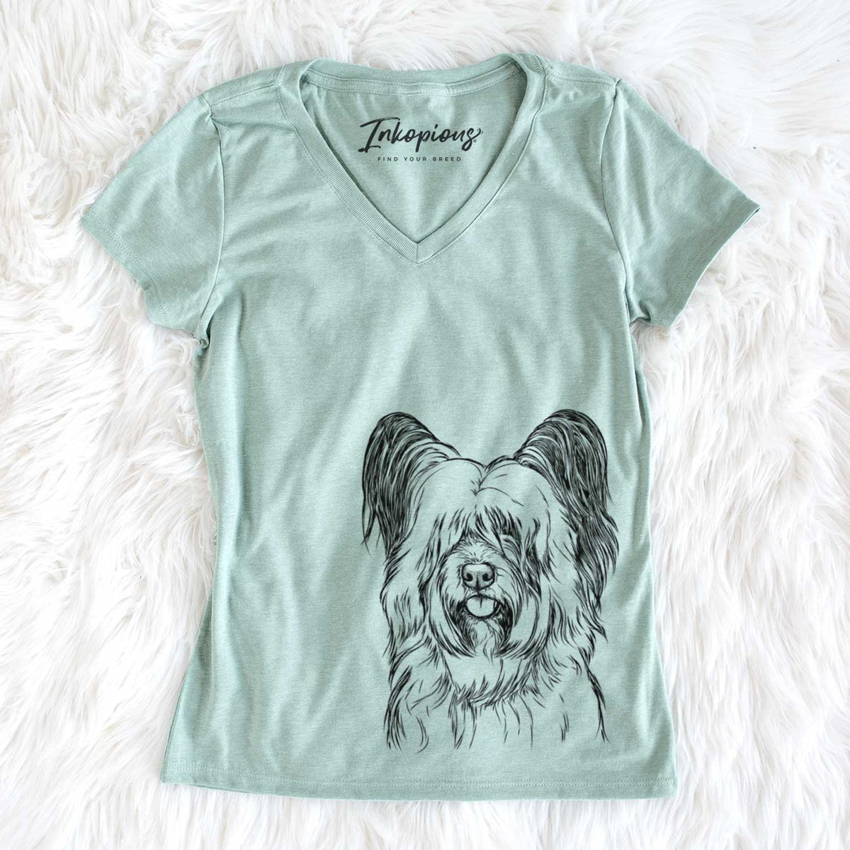 Bare Gideon the Skye Terrier - Women's V-neck Shirt