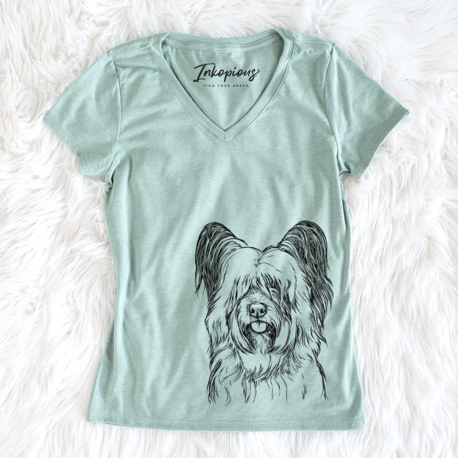 Bare Gideon the Skye Terrier - Women's V-neck Shirt