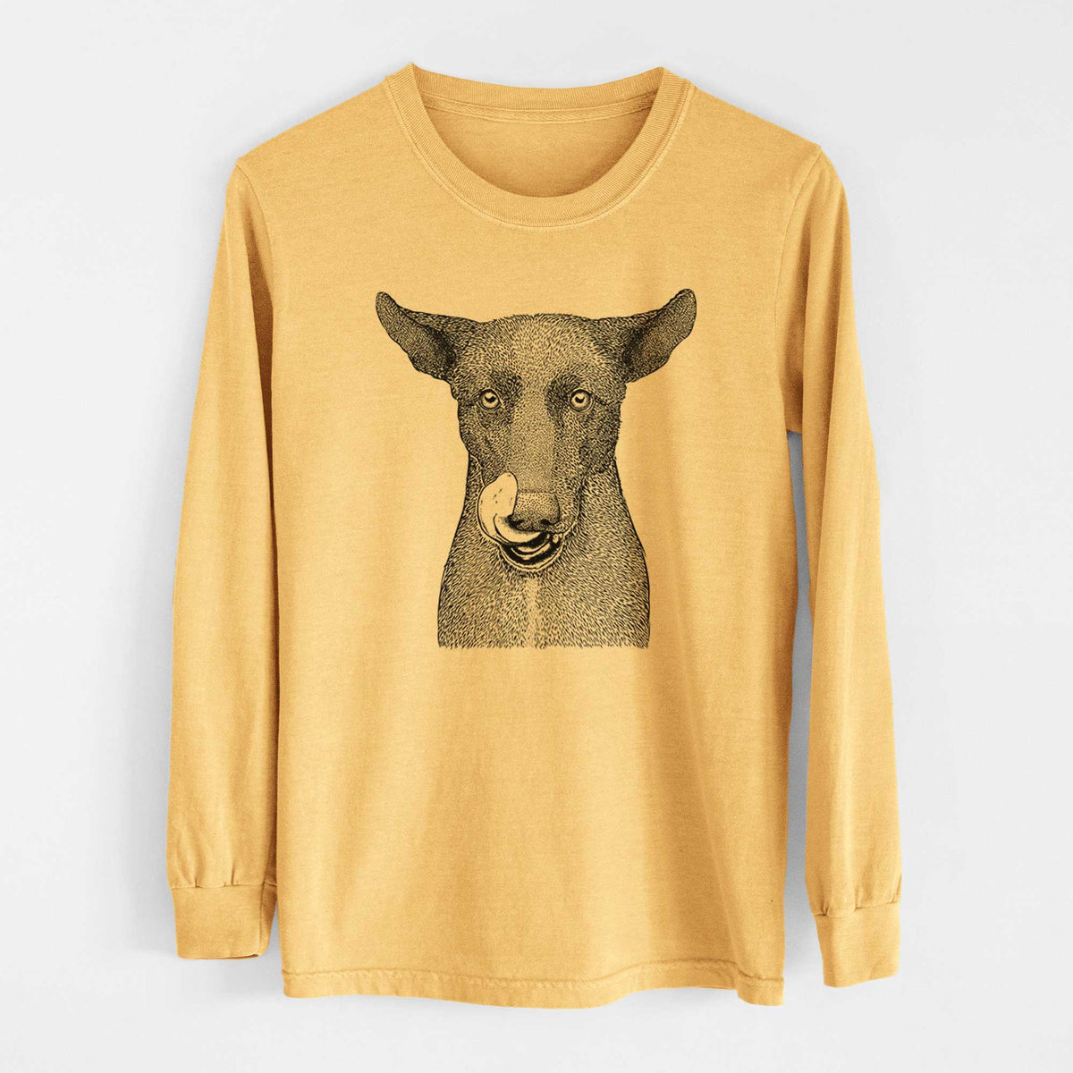 Bare Gidget the Mexican Street Dog - Heavyweight 100% Cotton Long Sleeve