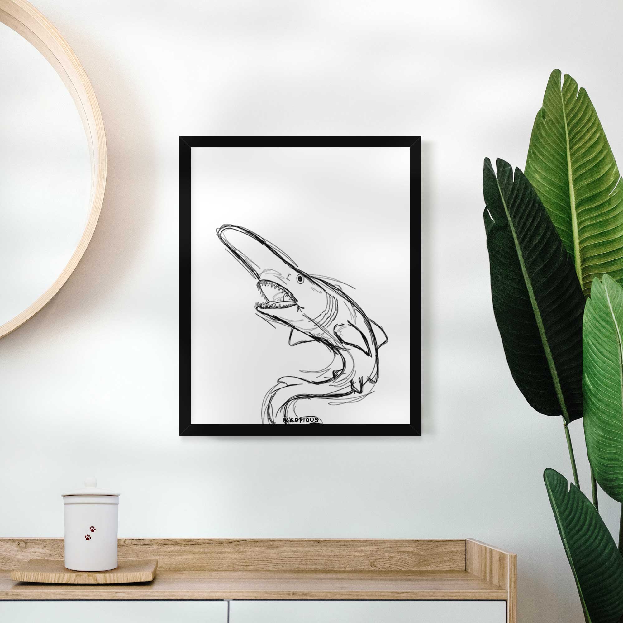 Gill the Goblin Shark Art Print