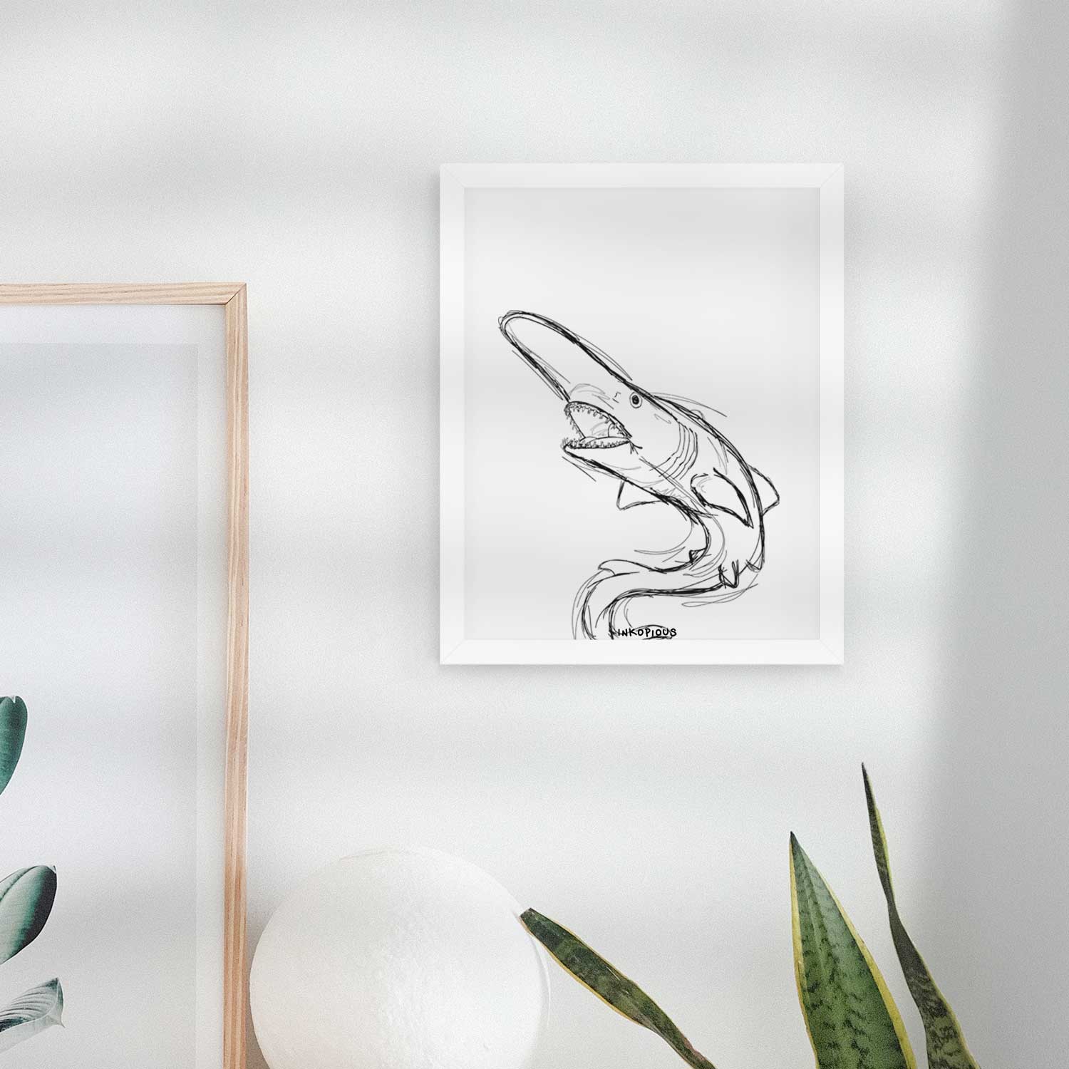 Gill the Goblin Shark Art Print