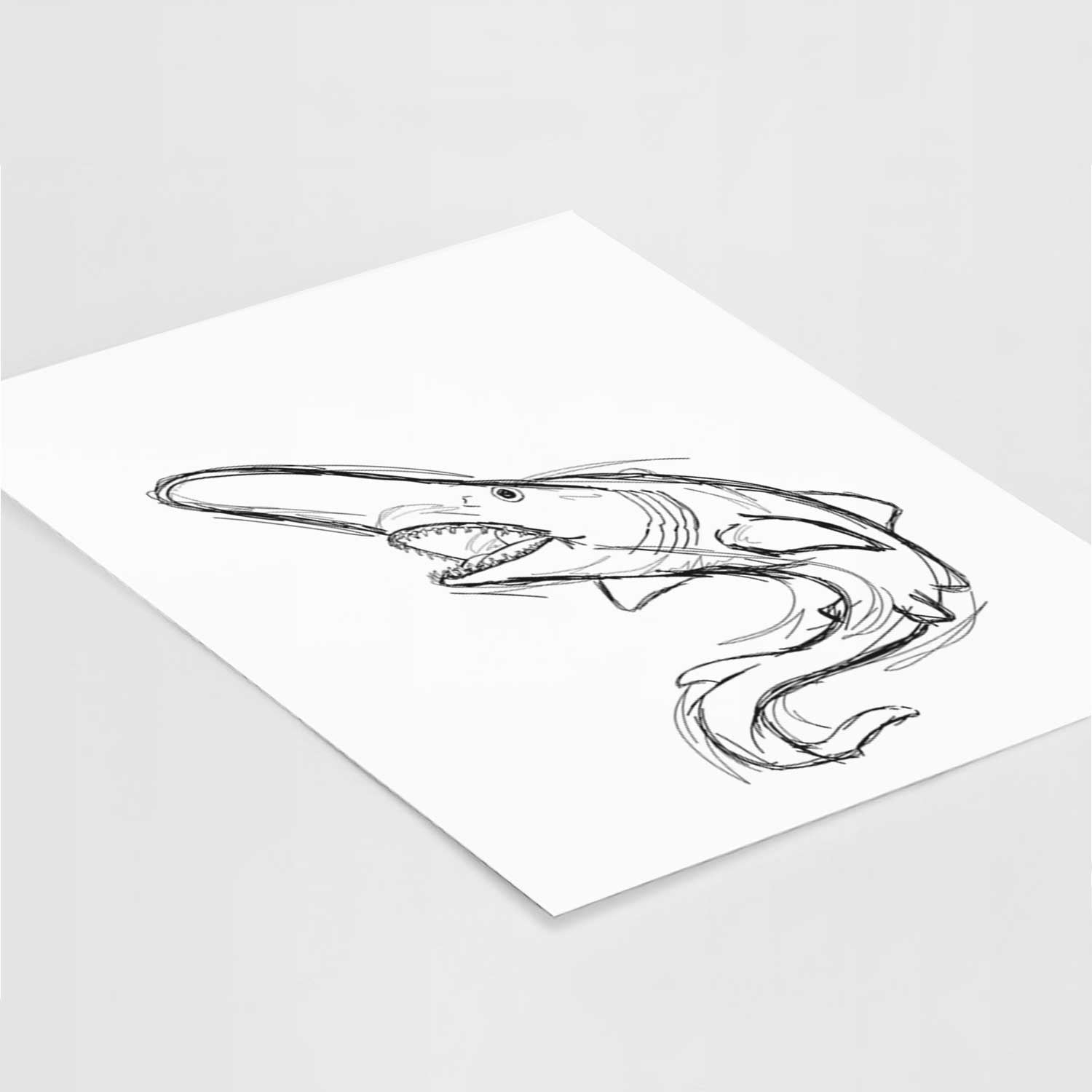 Gill the Goblin Shark Art Print