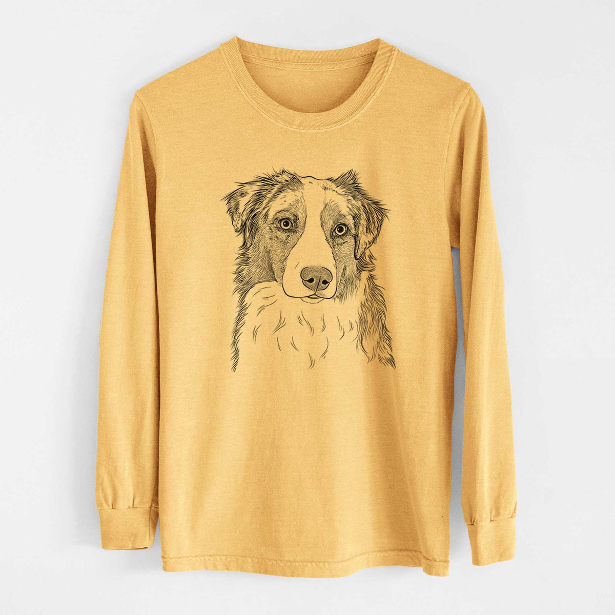 Bare Ginger the Australian Shepherd - Heavyweight 100% Cotton Long Sleeve