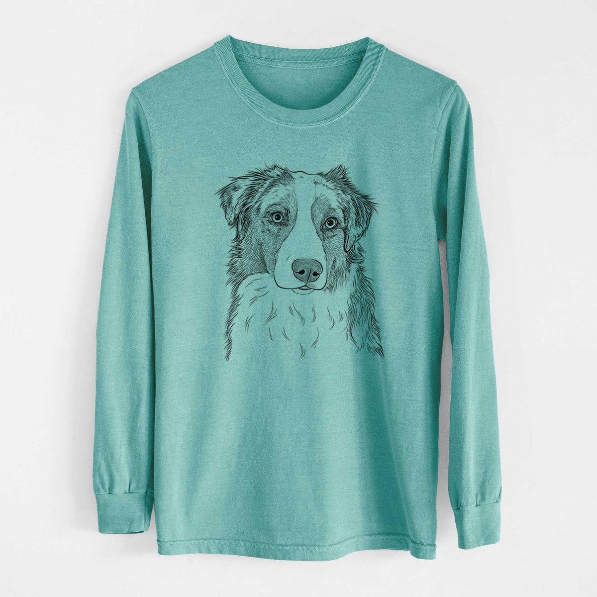 Bare Ginger the Australian Shepherd - Heavyweight 100% Cotton Long Sleeve