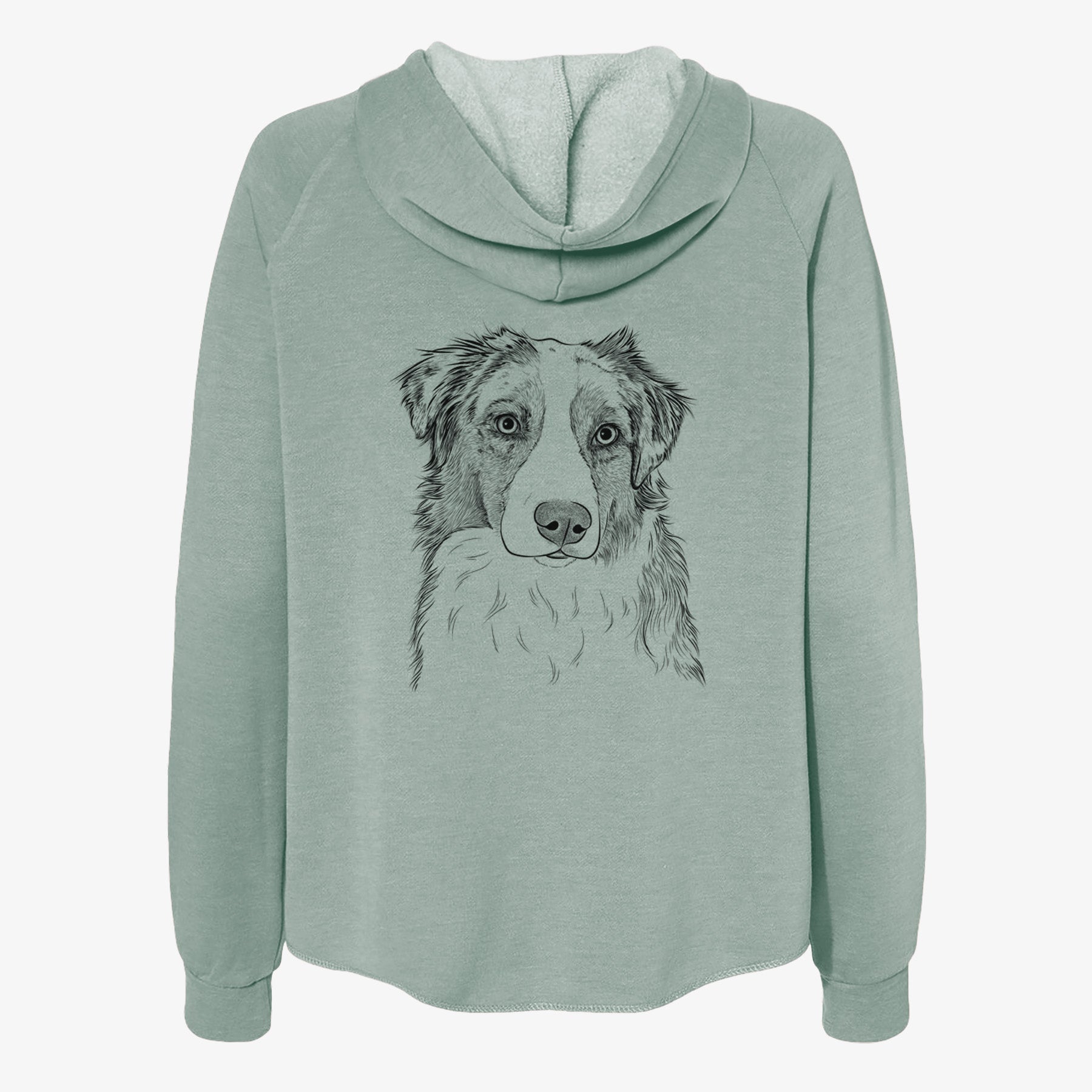 Ginger the Australian Shepherd - Women's Cali Wave Zip-Up Sweatshirt