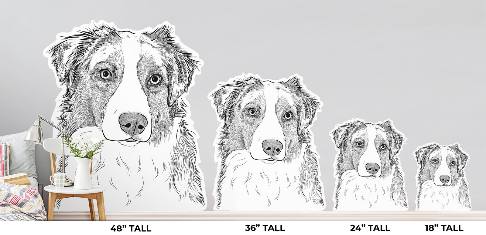 Ginger the Australian Shepherd - Wall Decal