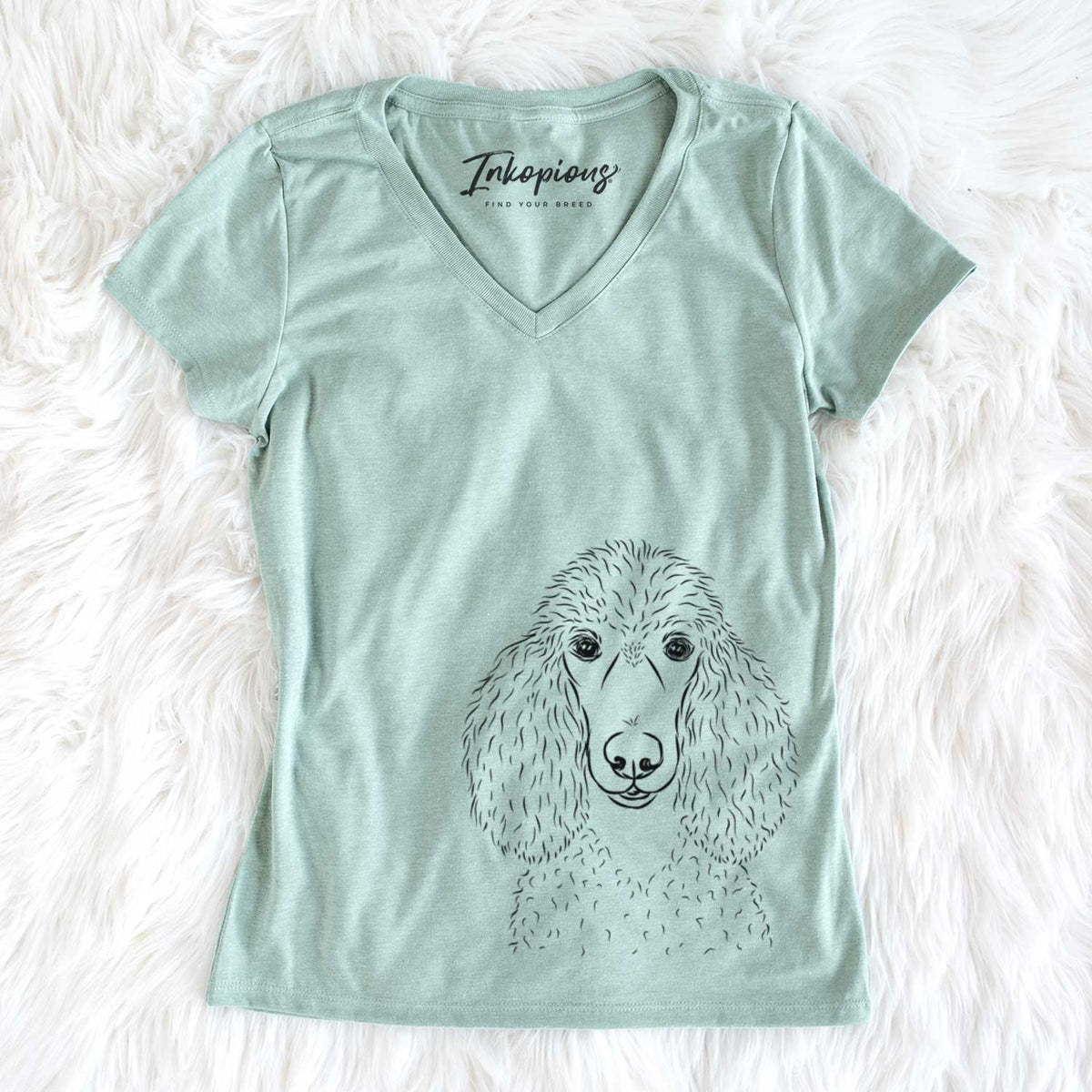 Bare Giovanni the Poodle - Women's V-neck Shirt