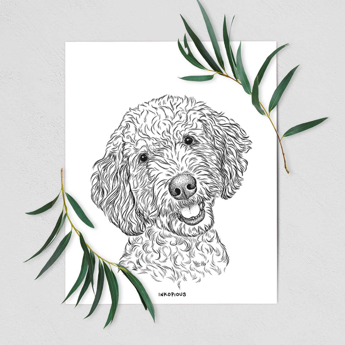Gizmo the Goldendoodle Art Print