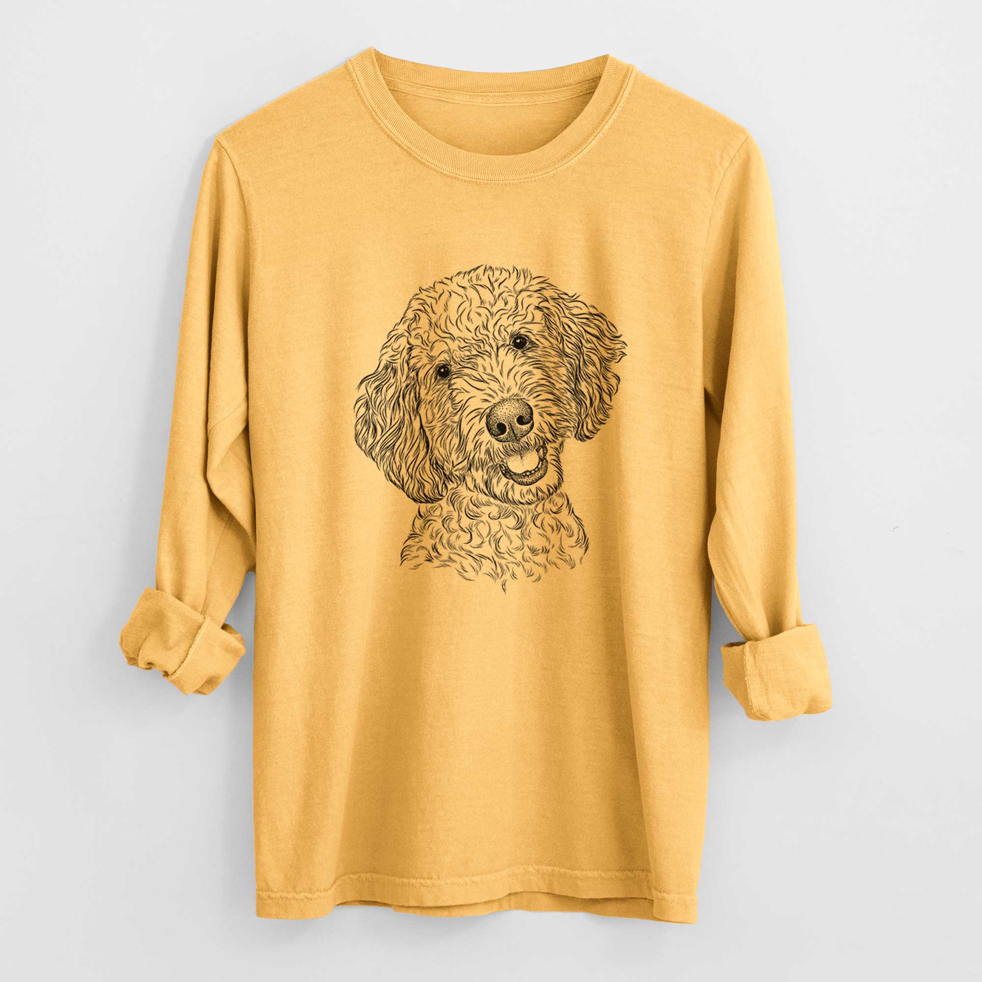 Bare Gizmo the Goldendoodle - Heavyweight 100% Cotton Long Sleeve