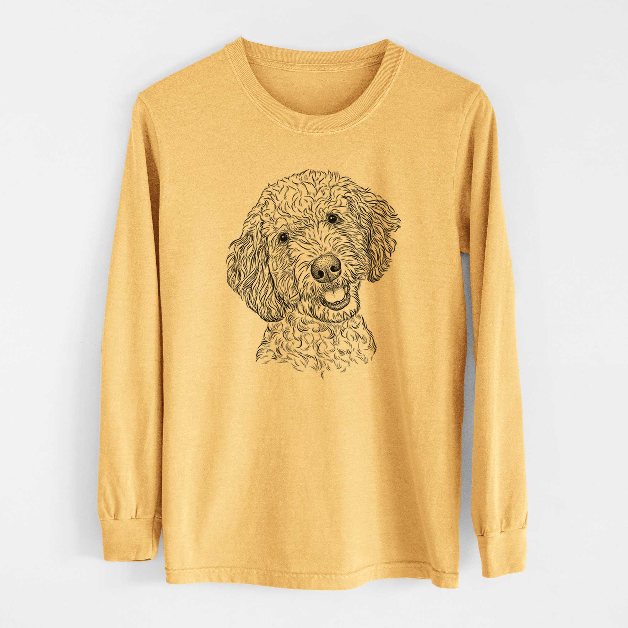 Bare Gizmo the Goldendoodle - Heavyweight 100% Cotton Long Sleeve
