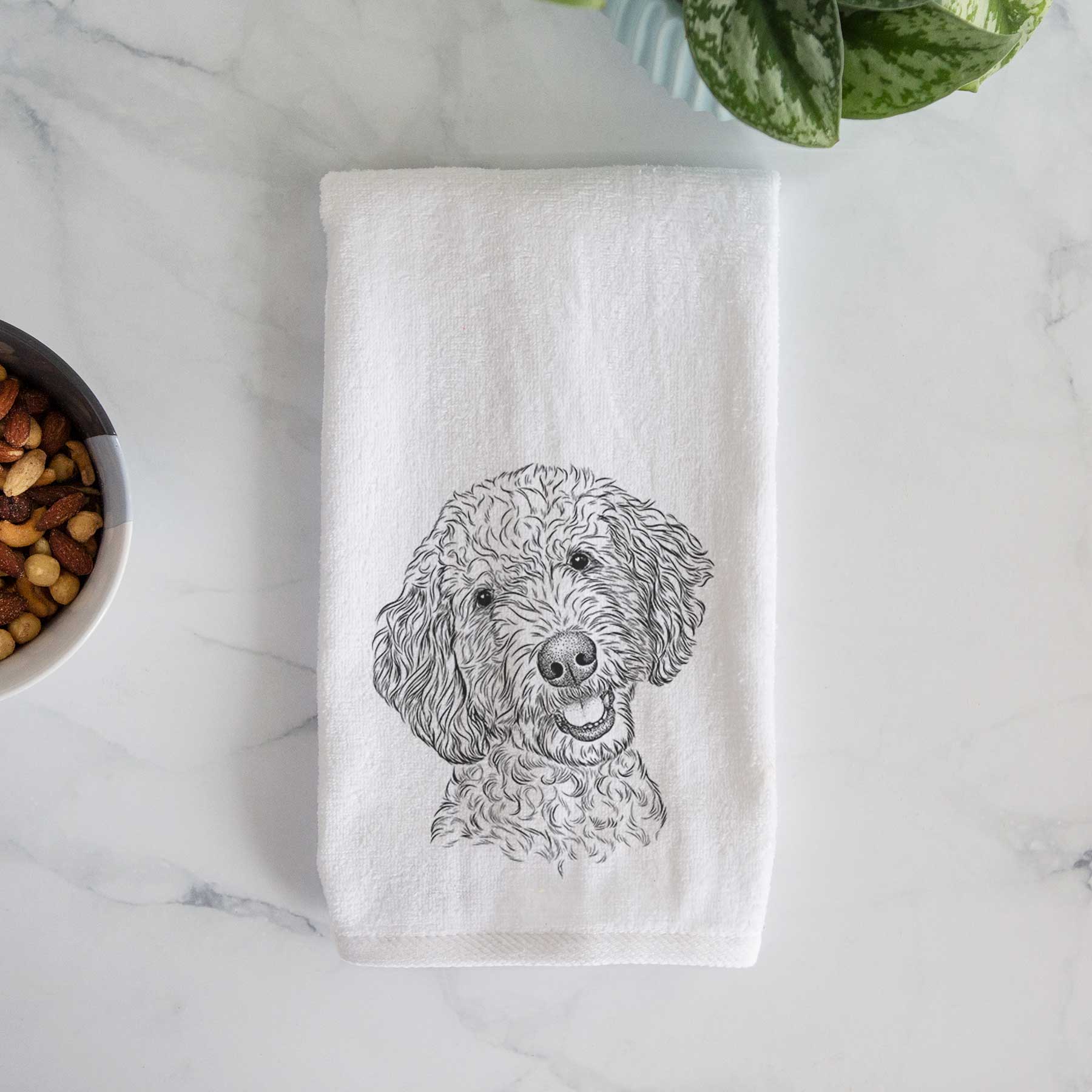 Gizmo the Goldendoodle Decorative Hand Towel