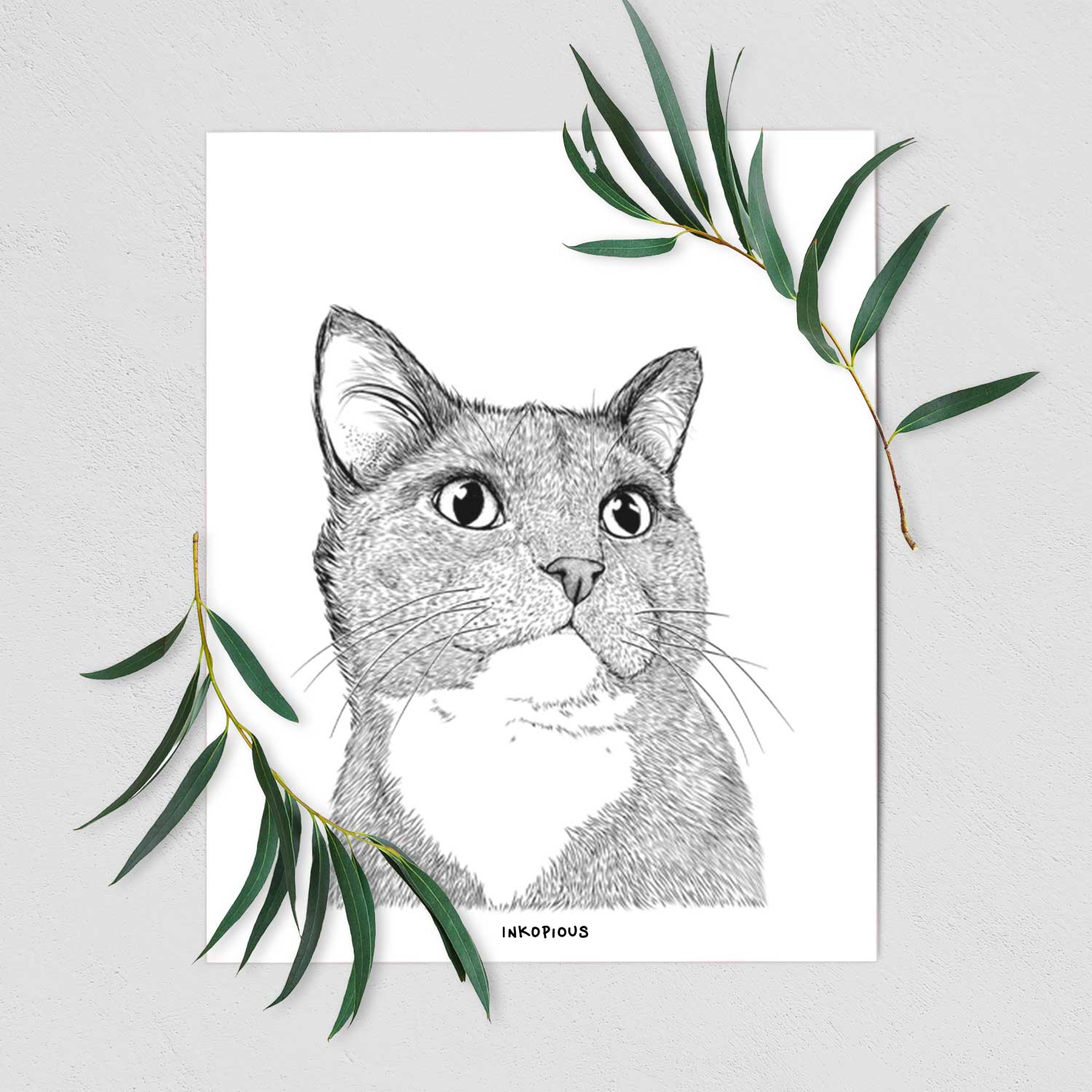 Gizmo the Cat Art Print