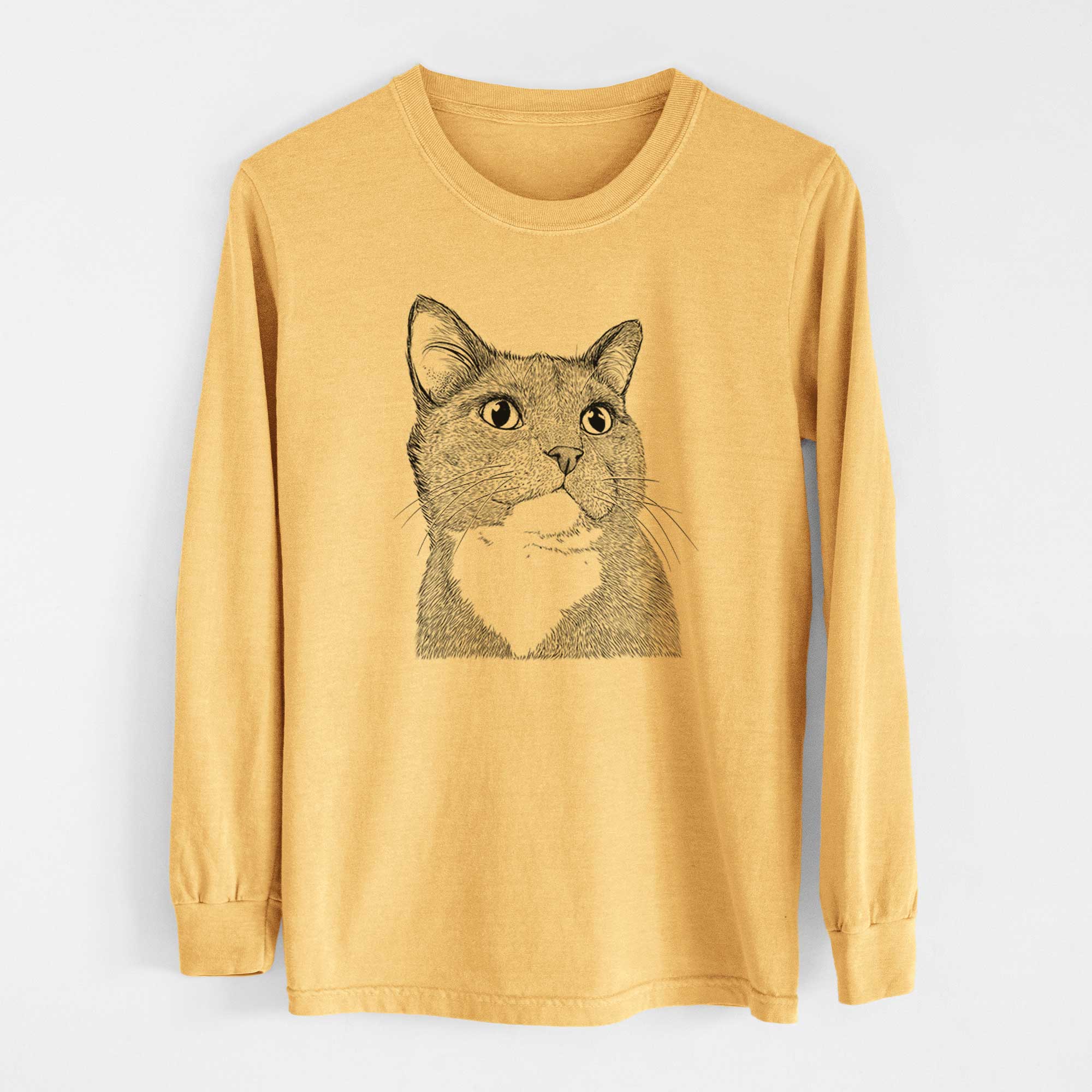Bare Gizmo the Grey Cat - Heavyweight 100% Cotton Long Sleeve