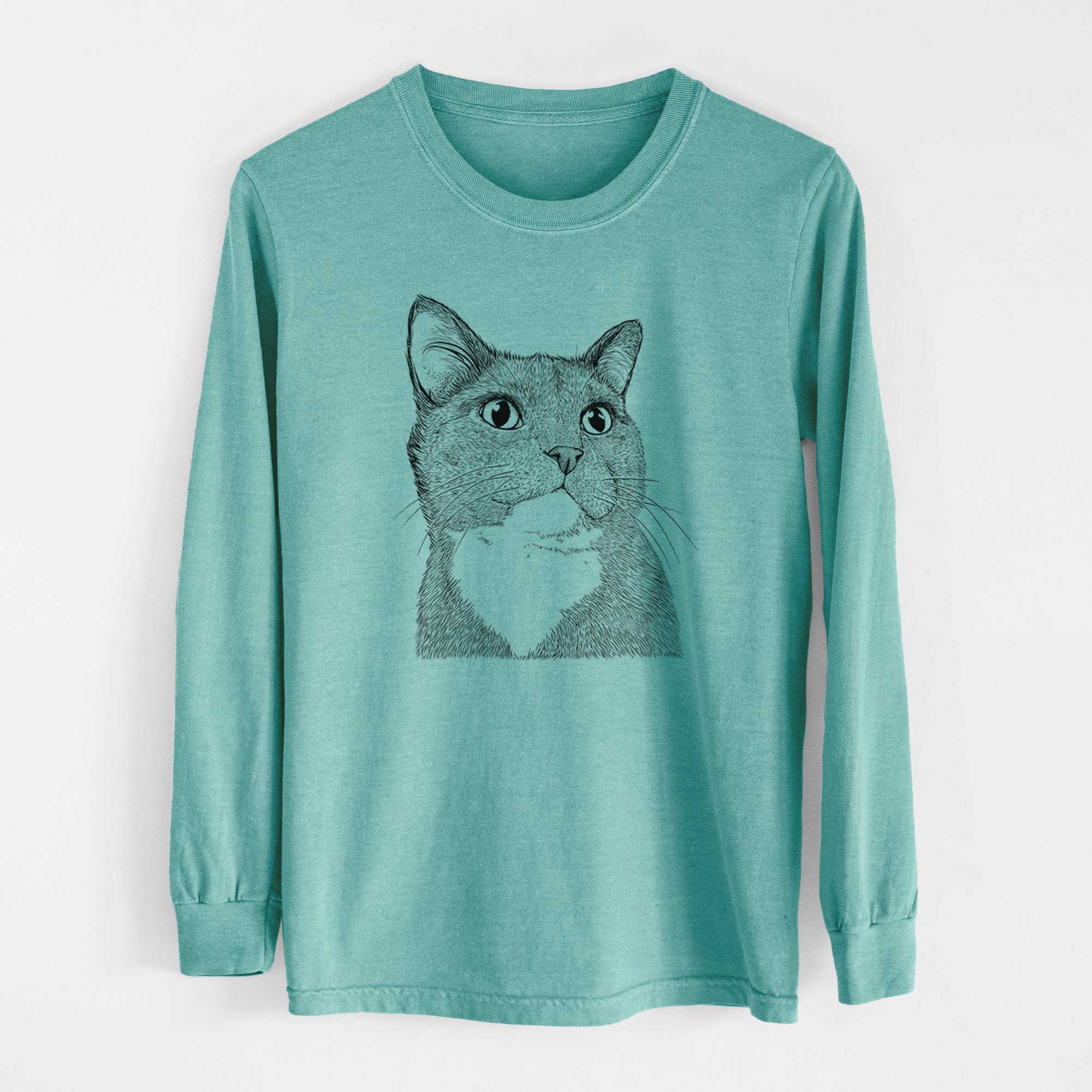 Bare Gizmo the Grey Cat - Heavyweight 100% Cotton Long Sleeve
