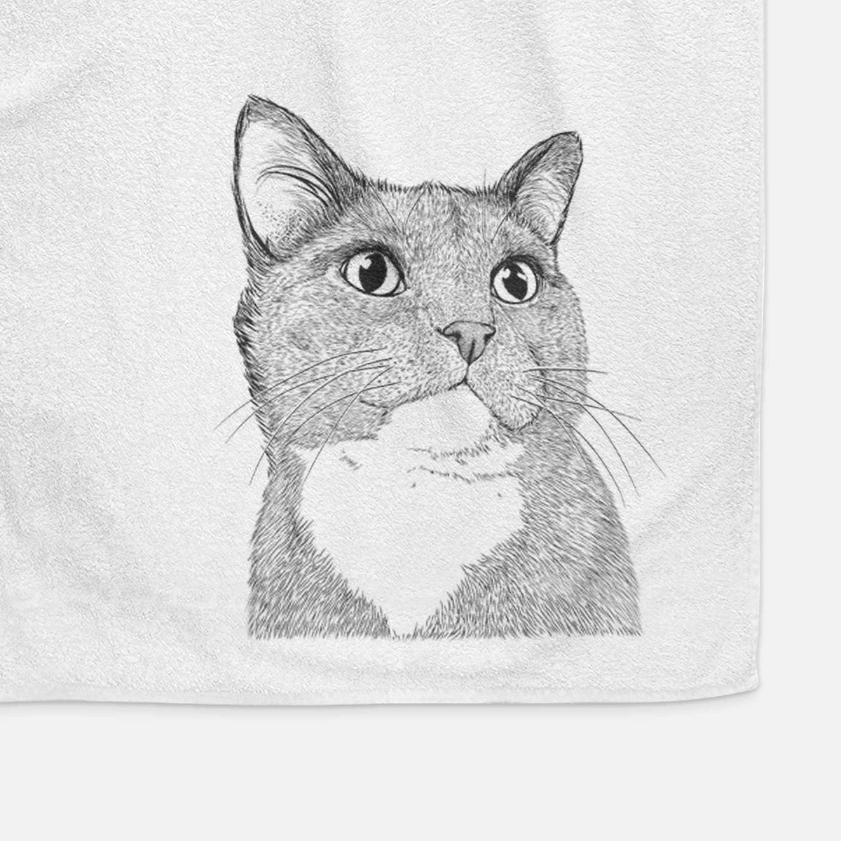 Gizmo the Grey Cat Decorative Hand Towel