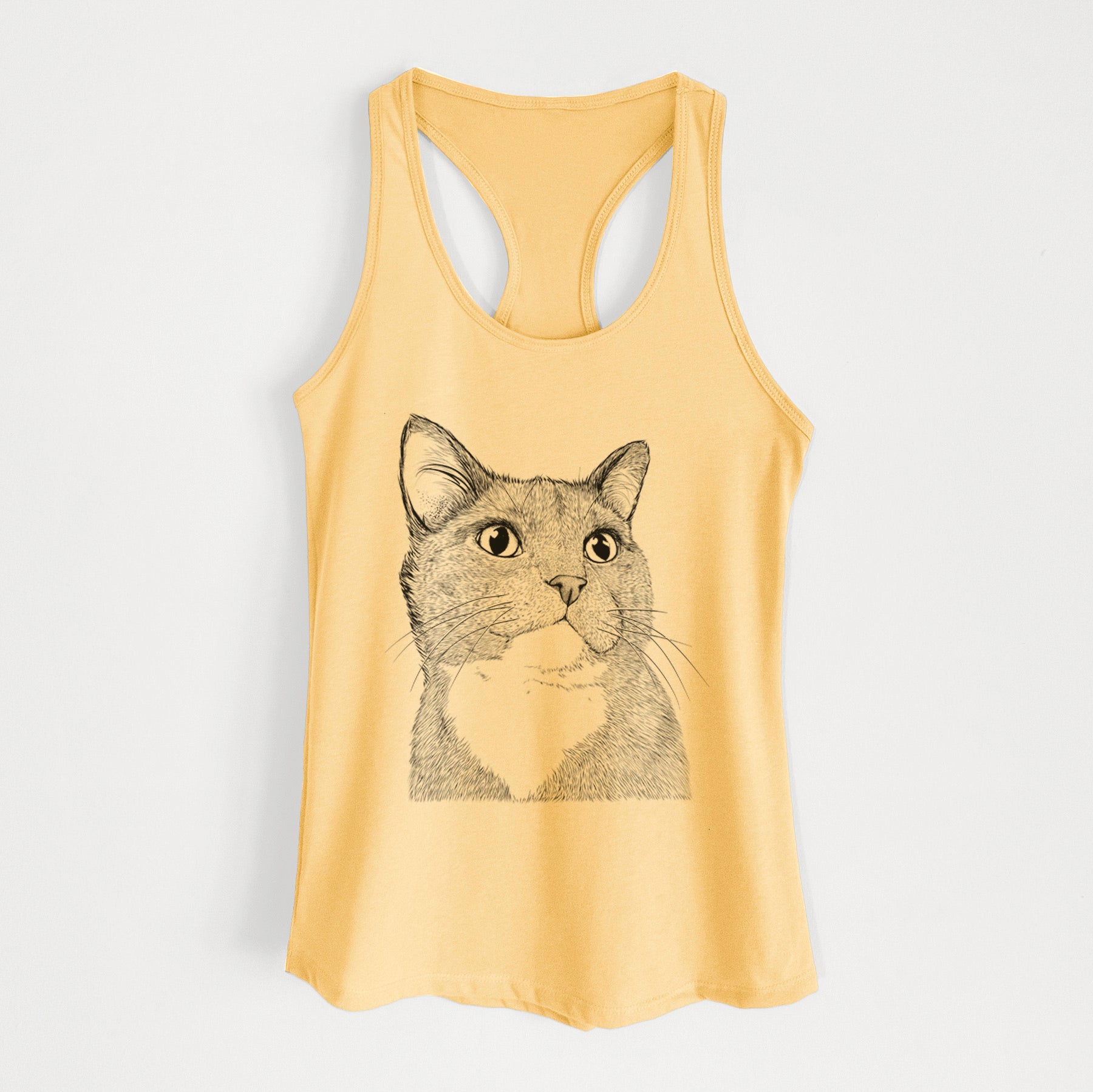 Gizmo the Grey Cat - Women's Racerback Tanktop