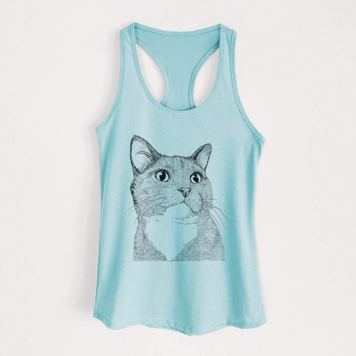 Gizmo the Grey Cat - Women's Racerback Tanktop