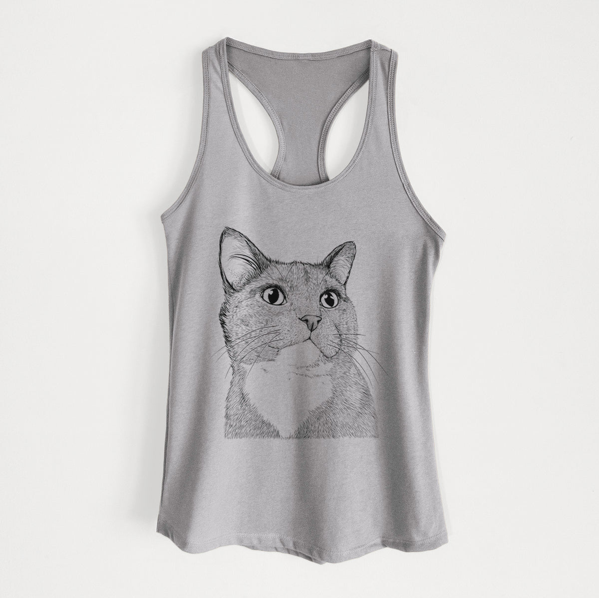 Gizmo the Grey Cat - Women&#39;s Racerback Tanktop