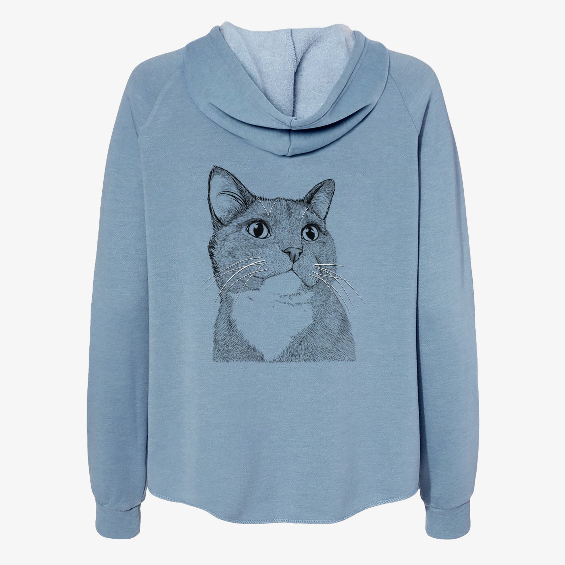 Gizmo the Grey Cat - Women's Cali Wave Zip-Up Sweatshirt