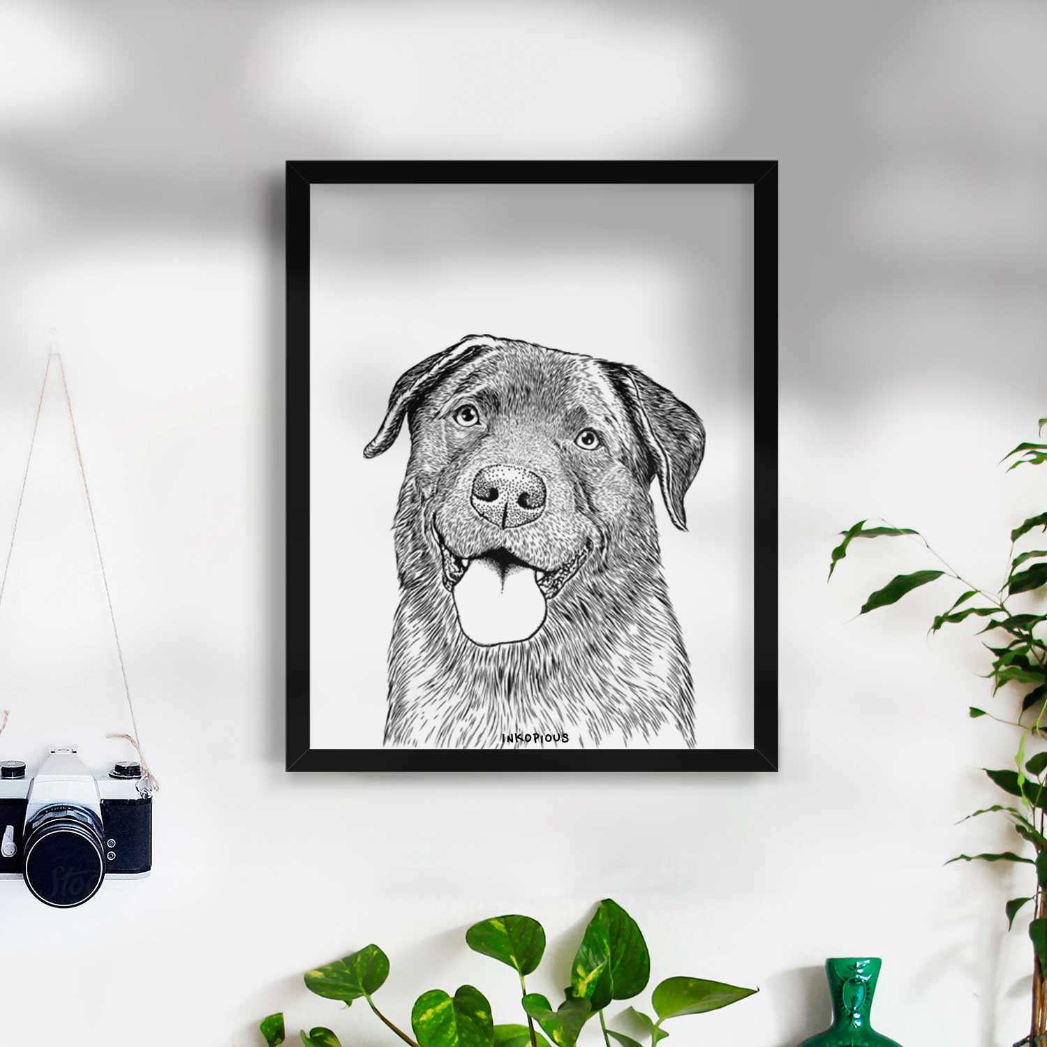 Gonzo the Chocolate Lab Art Print