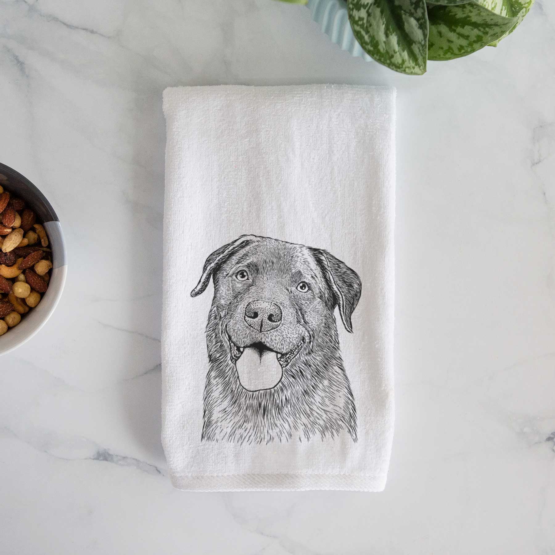 Gonzo the Chocolate Lab Decorative Hand Towel