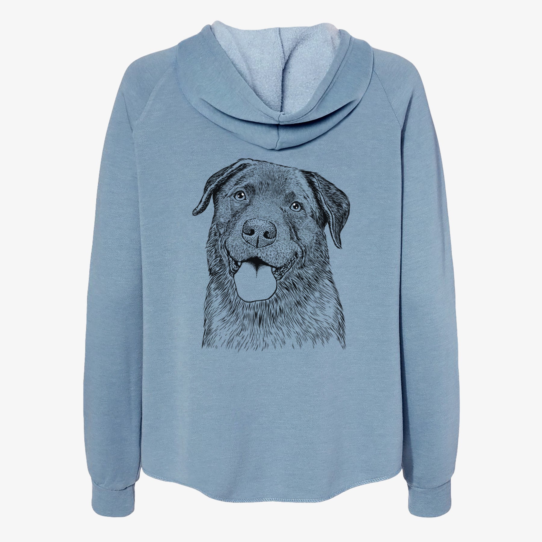 Gonzo the Chocolate Lab - Women's Cali Wave Zip-Up Sweatshirt