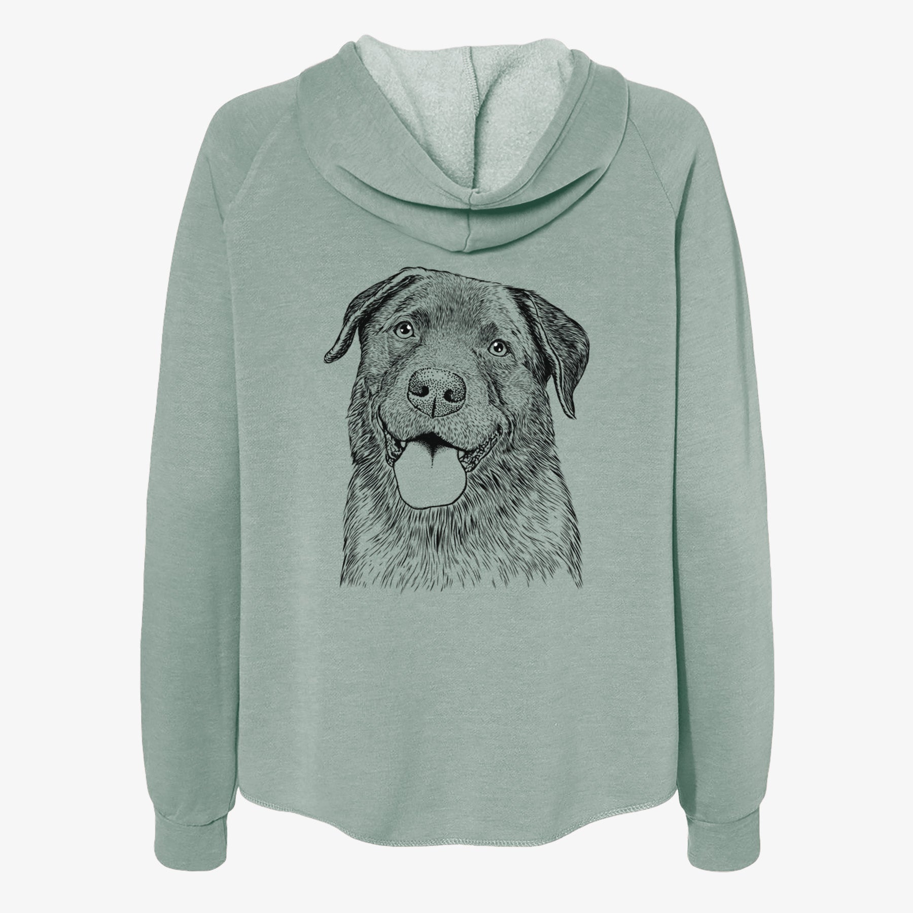 Gonzo the Chocolate Lab - Women's Cali Wave Zip-Up Sweatshirt