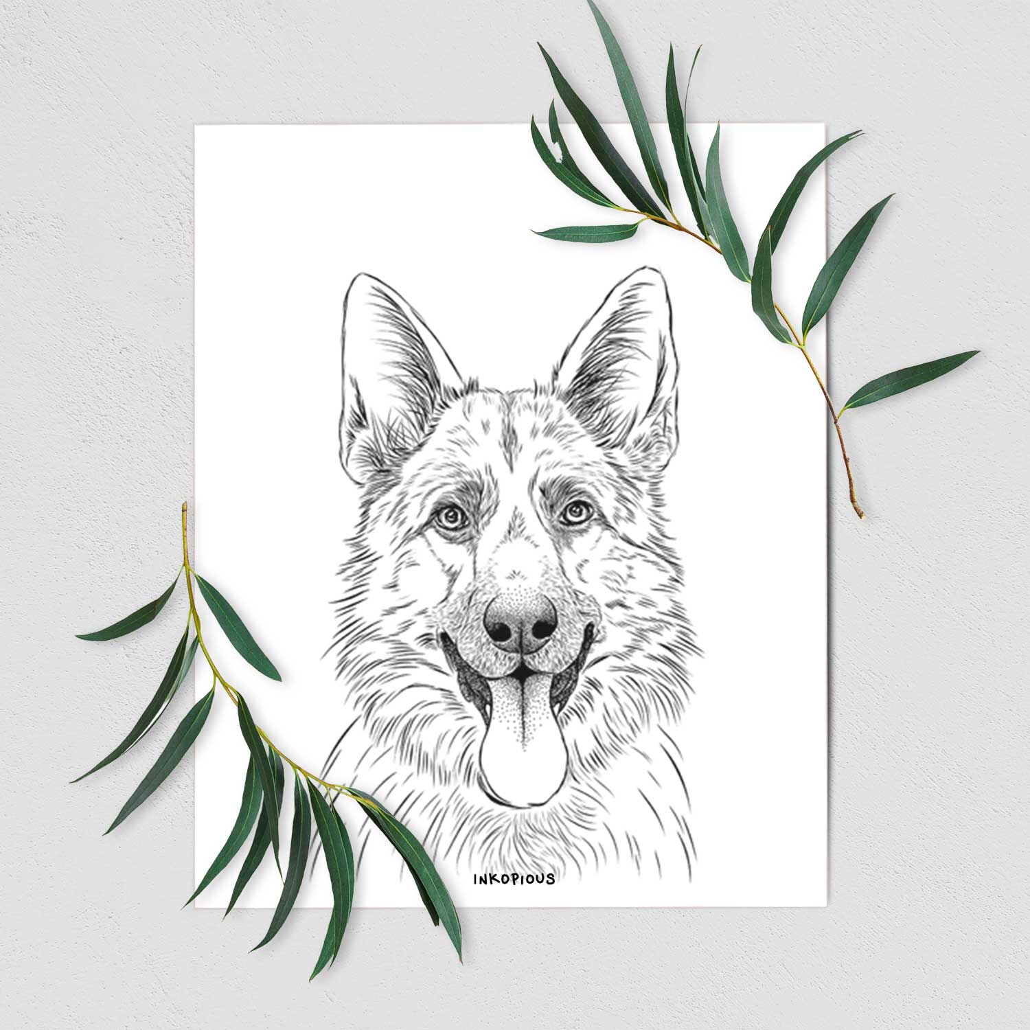 Grace the German Shepherd Art Print