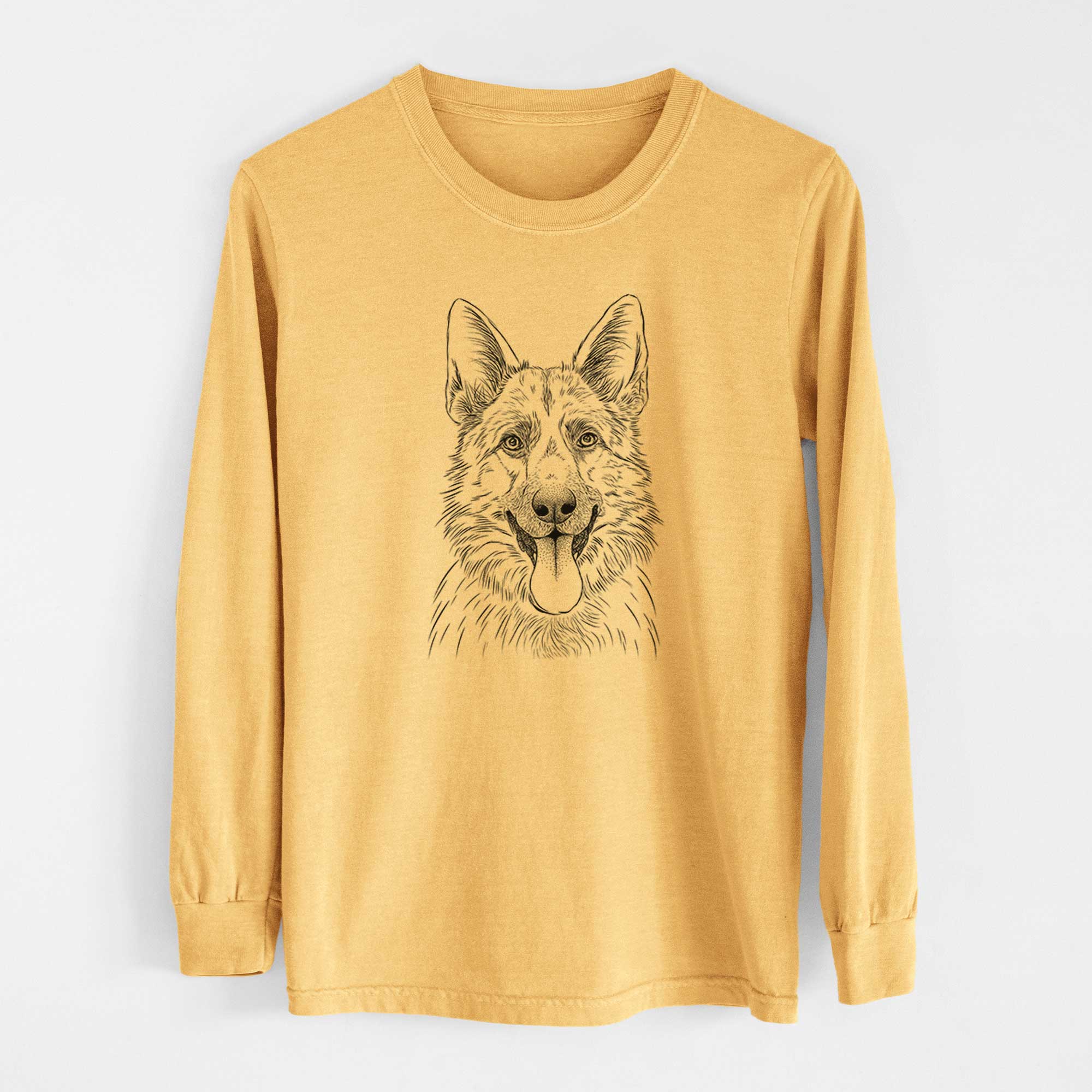 Bare Grace the German Shepherd - Heavyweight 100% Cotton Long Sleeve