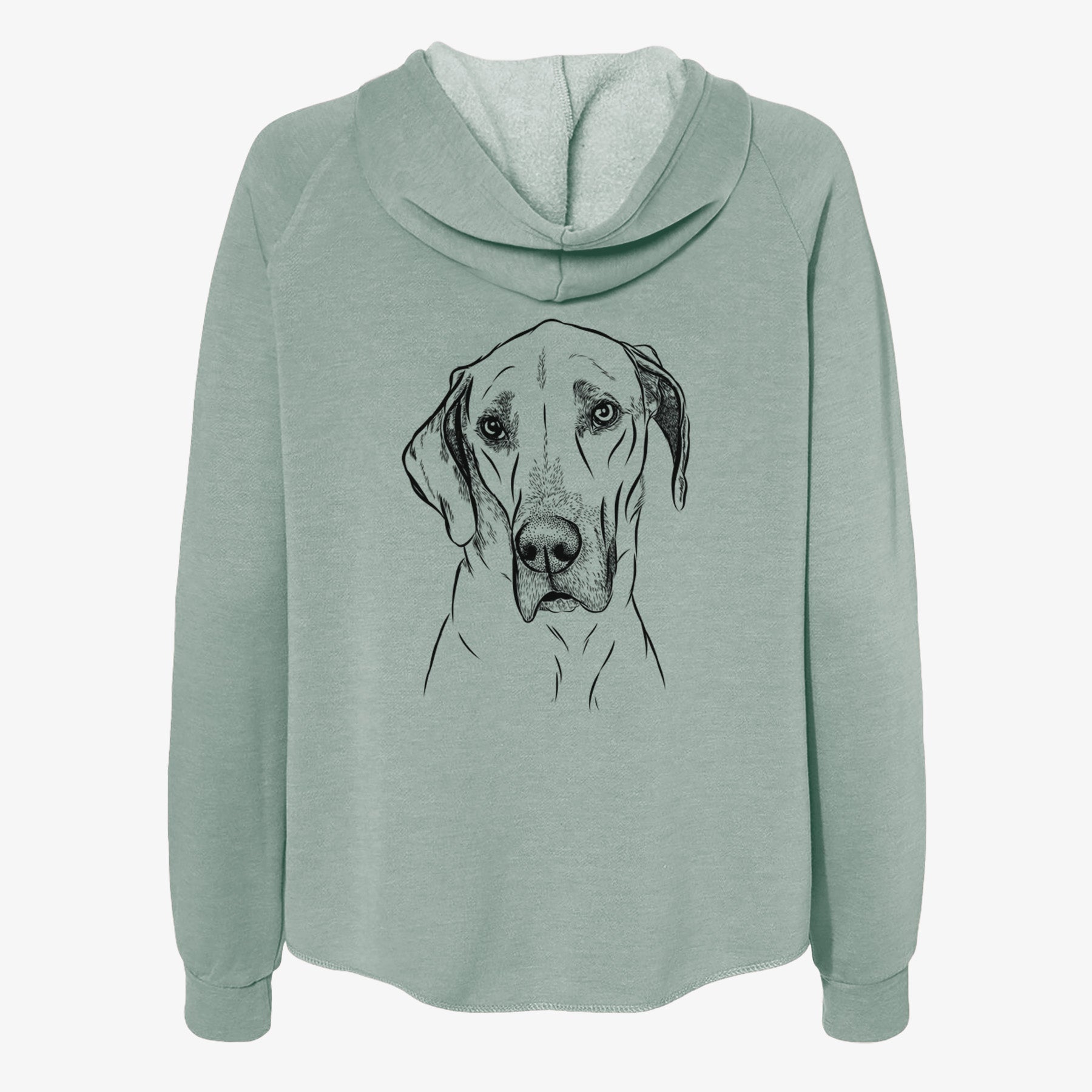 Gracie the Great Dane - Women's Cali Wave Zip-Up Sweatshirt