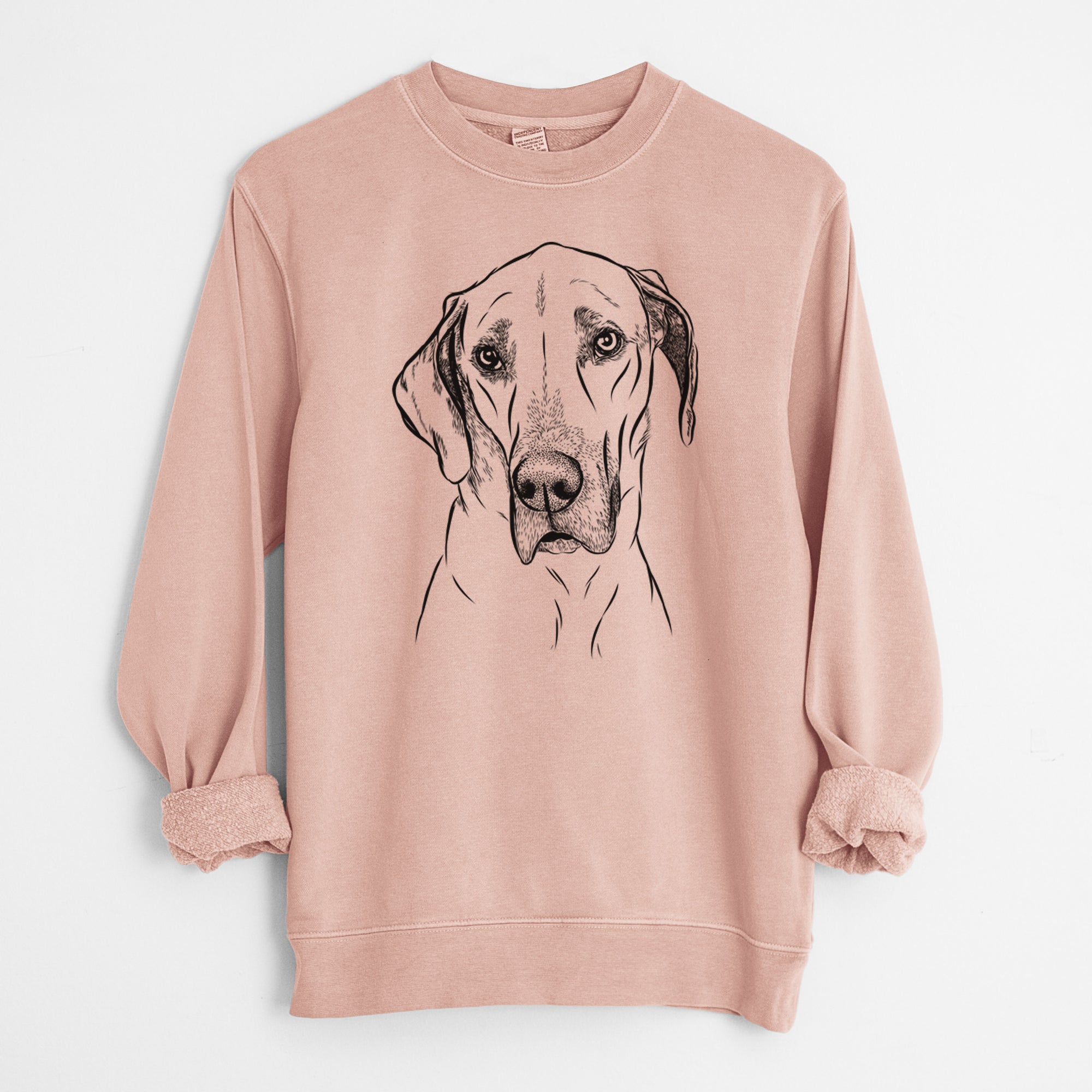 Bare Gracie the Great Dane - Unisex Pigment Dyed Crew Sweatshirt