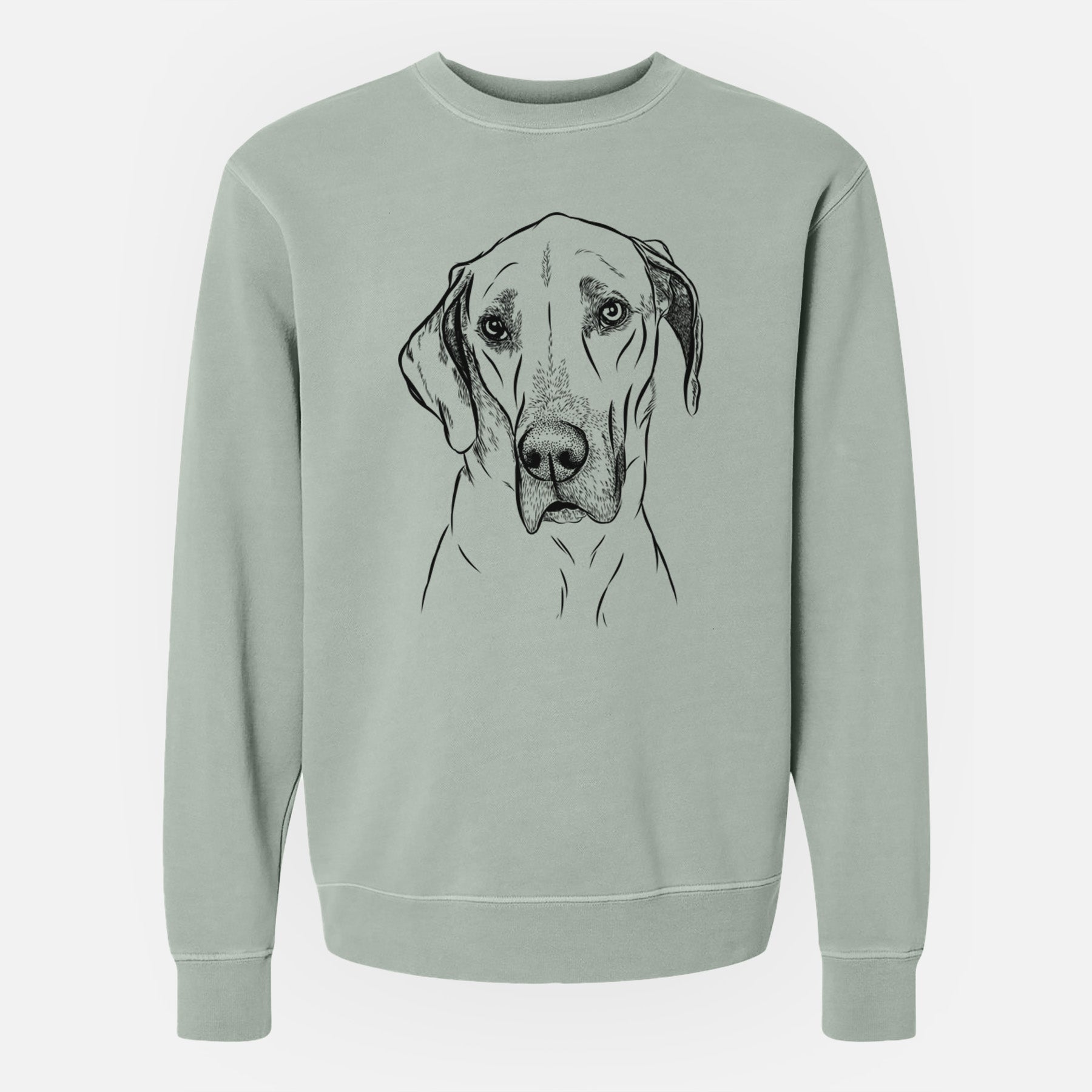 Bare Gracie the Great Dane - Unisex Pigment Dyed Crew Sweatshirt