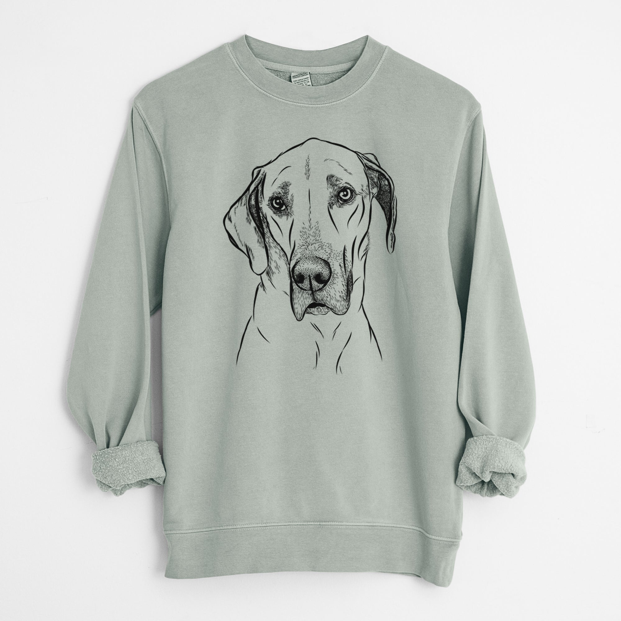 Bare Gracie the Great Dane - Unisex Pigment Dyed Crew Sweatshirt