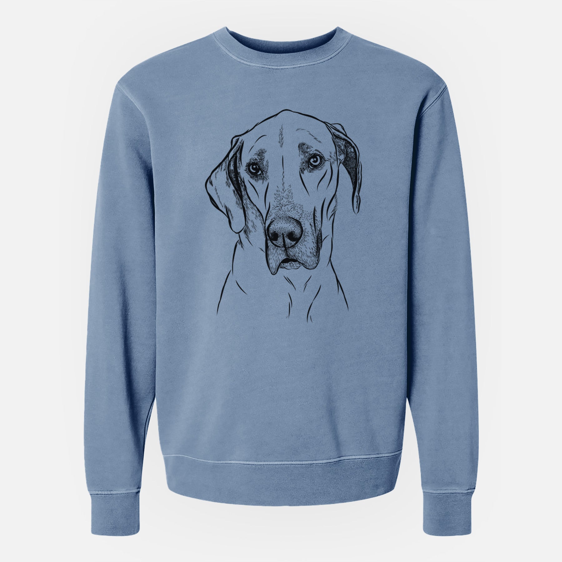 Bare Gracie the Great Dane - Unisex Pigment Dyed Crew Sweatshirt