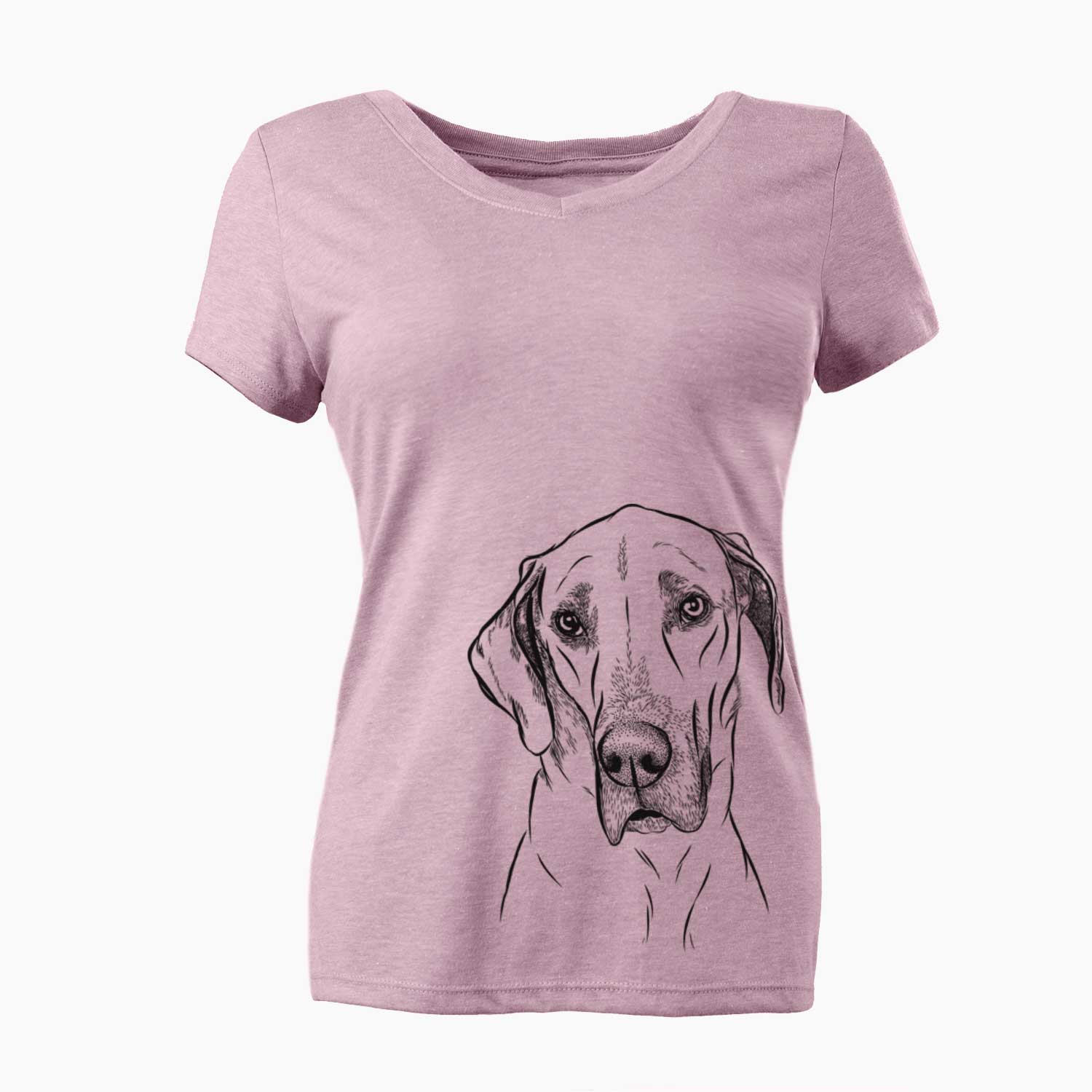 Bare Gracie the Great Dane - Women's V-neck Shirt