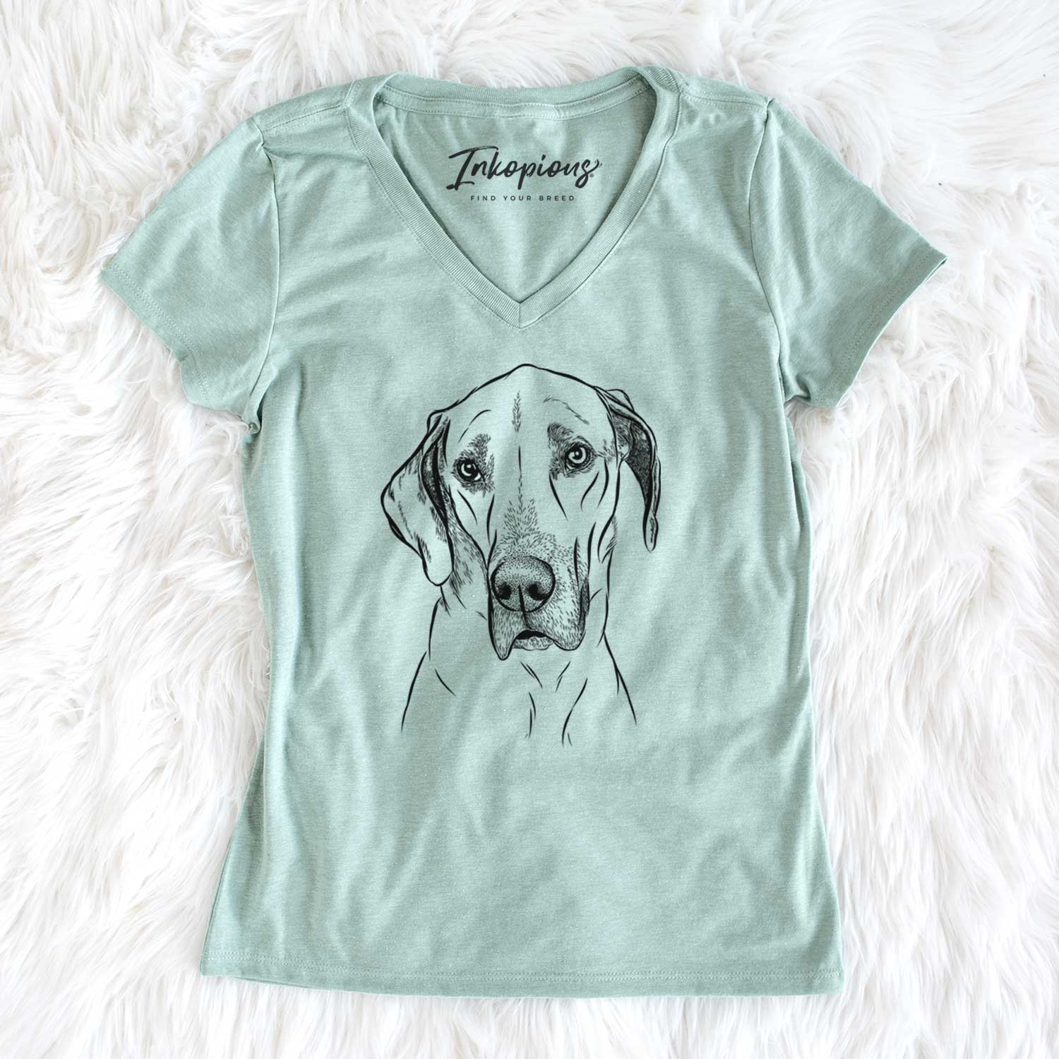 Bare Gracie the Great Dane - Women's V-neck Shirt