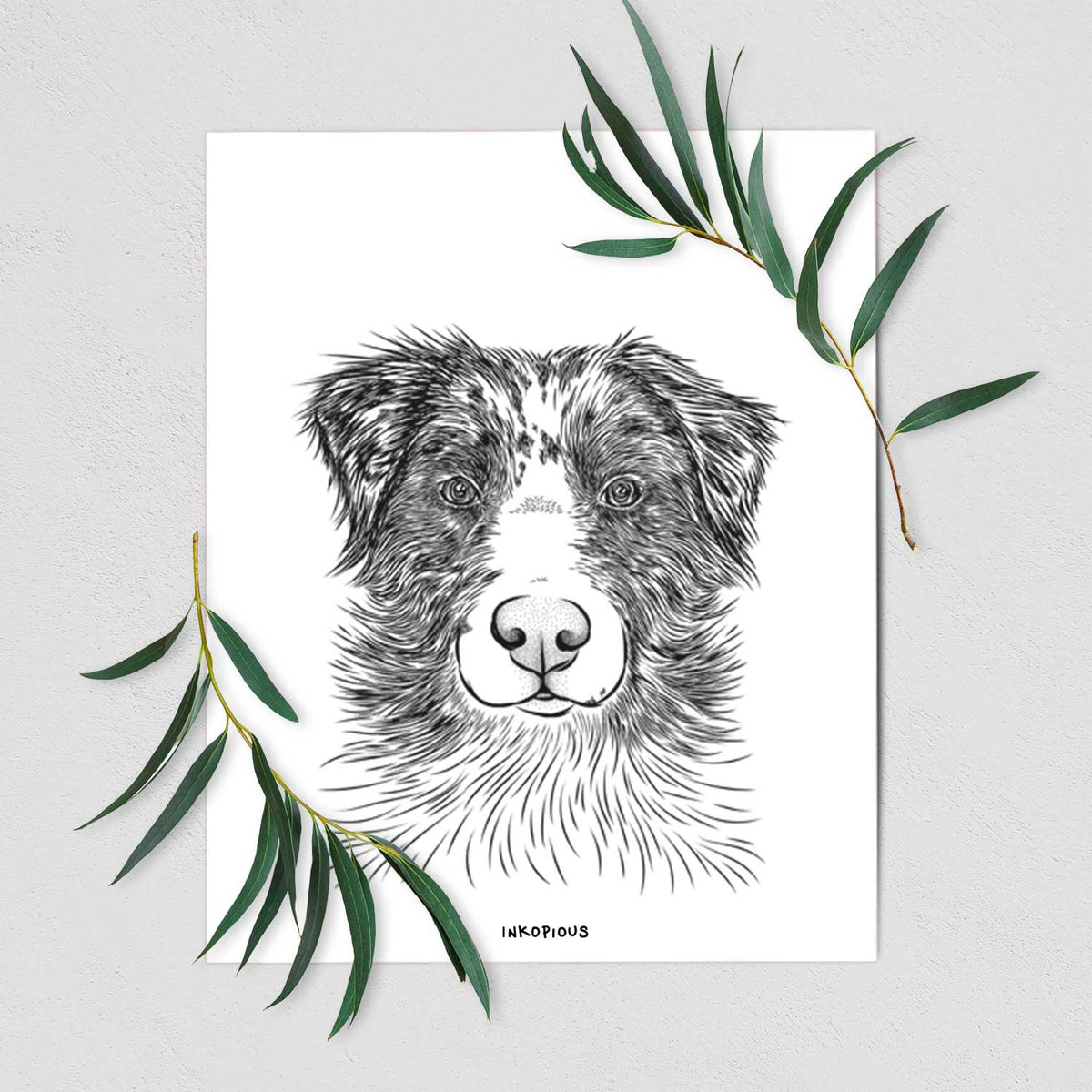 Gram the Australian Shepherd Art Print
