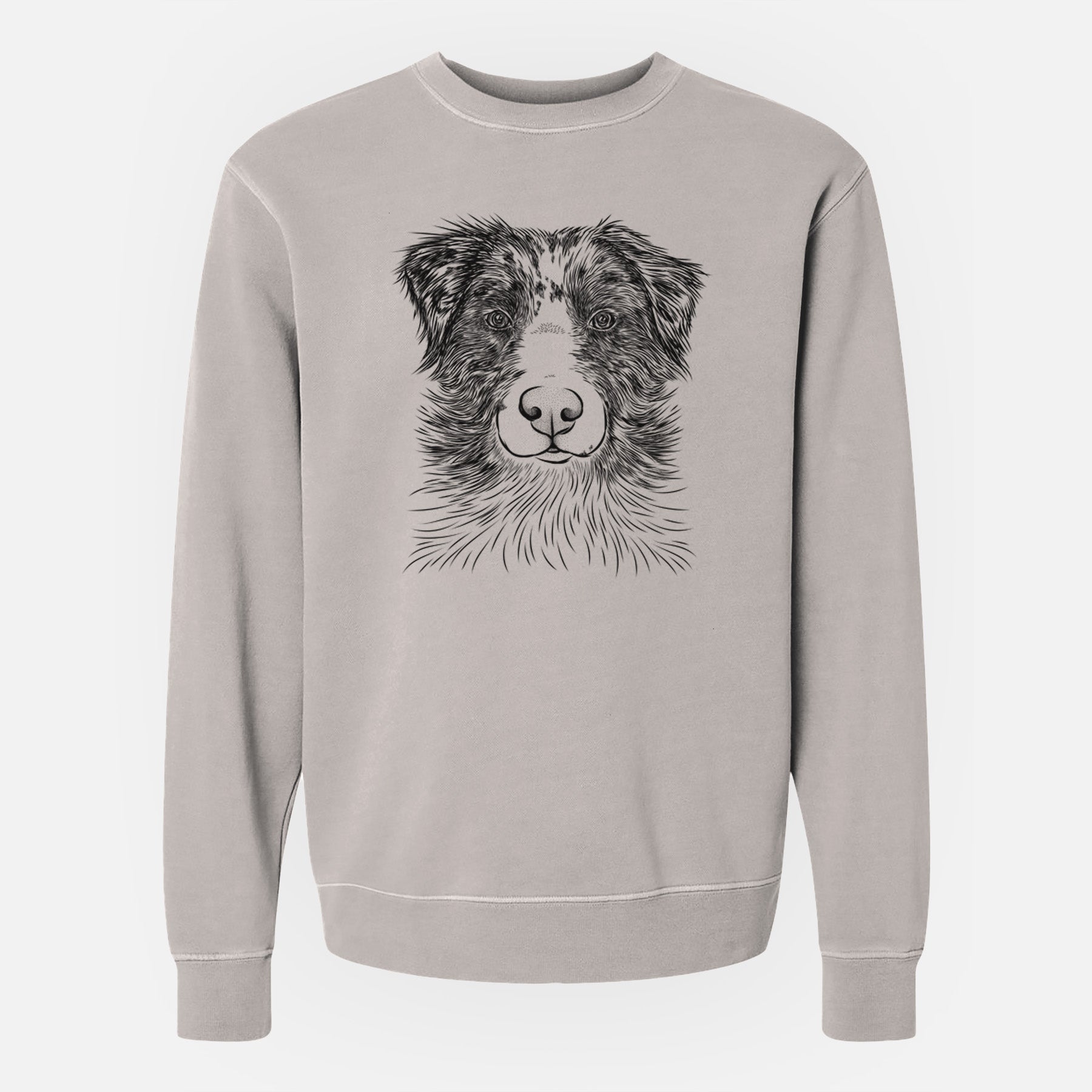 Bare Gram the Australian Shepherd - Unisex Pigment Dyed Crew Sweatshirt