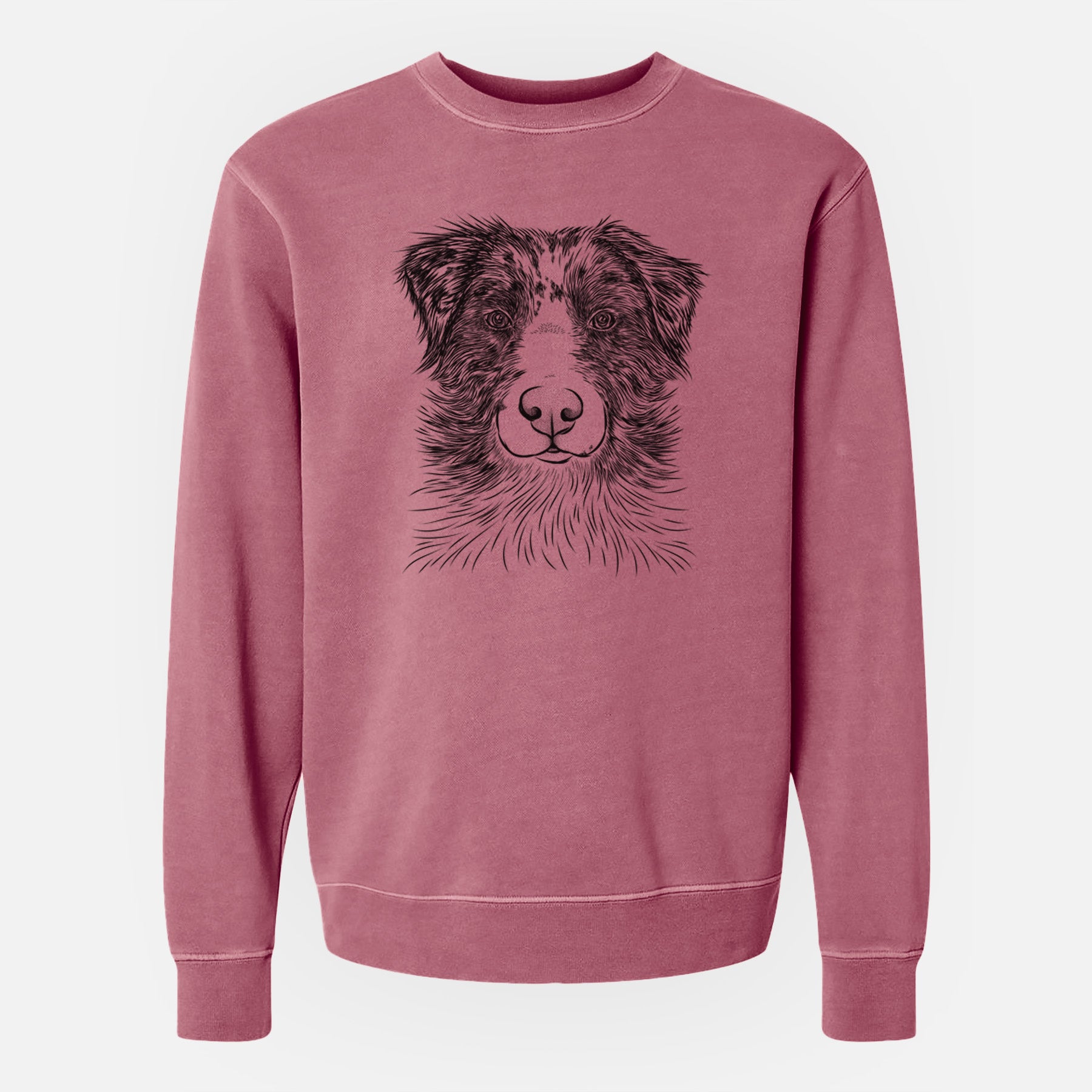 Bare Gram the Australian Shepherd - Unisex Pigment Dyed Crew Sweatshirt