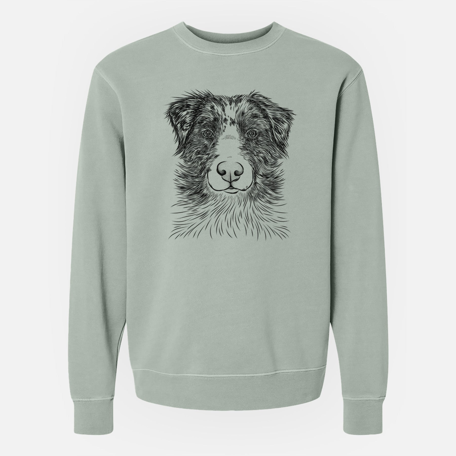 Bare Gram the Australian Shepherd - Unisex Pigment Dyed Crew Sweatshirt