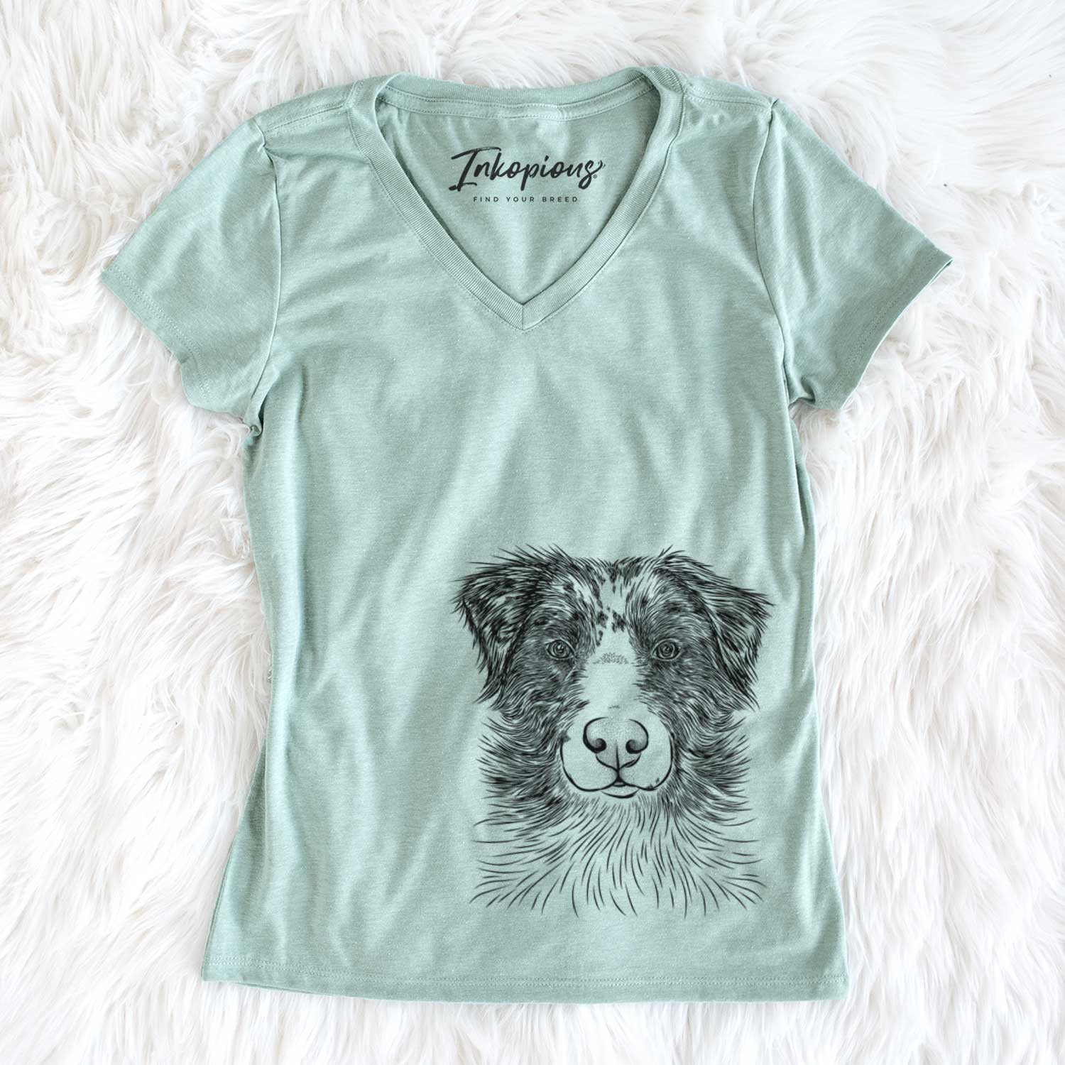 Bare Gram the Australian Shepherd - Women's V-neck Shirt