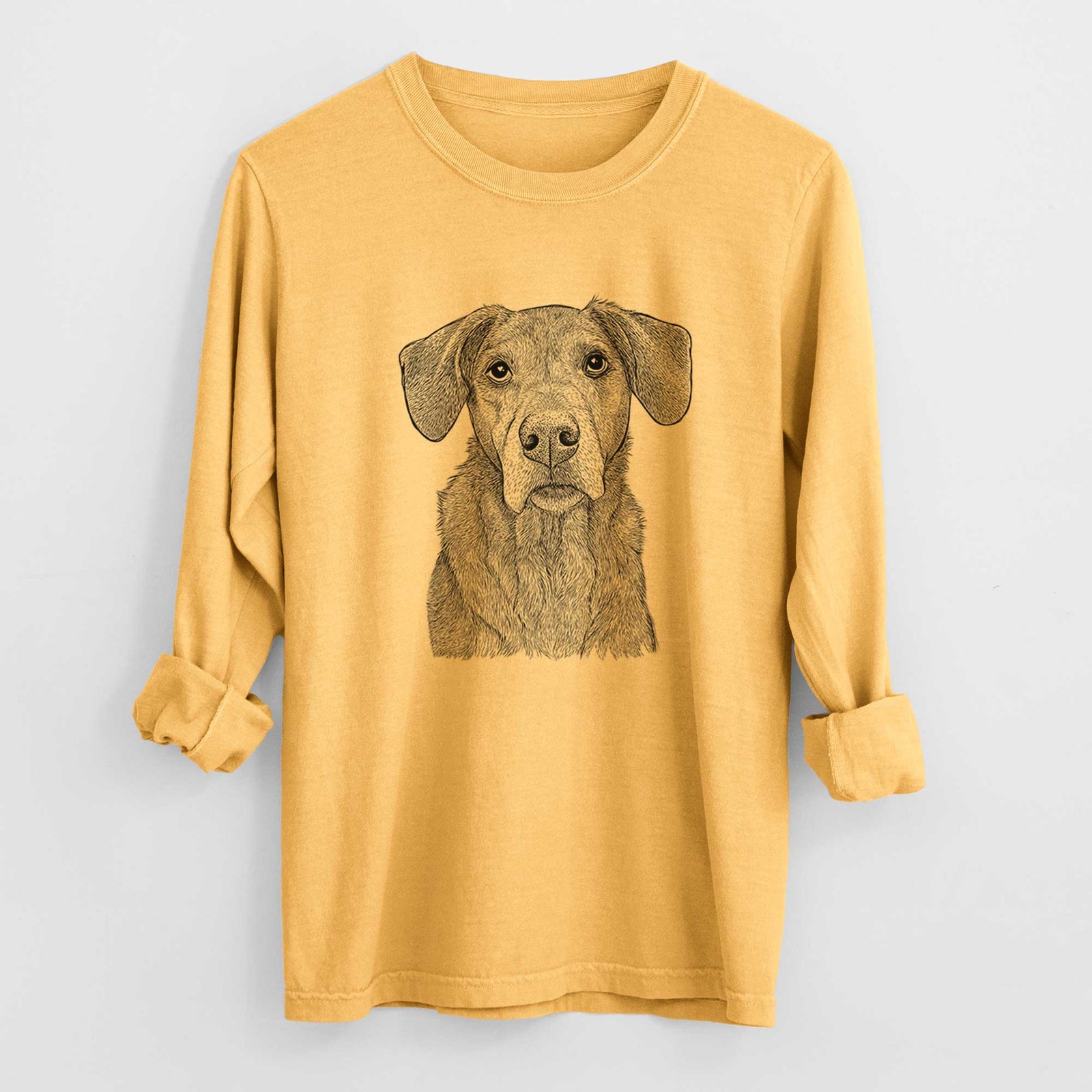 Bare Gravy the Plott Hound Beagle Mix - Heavyweight 100% Cotton Long Sleeve