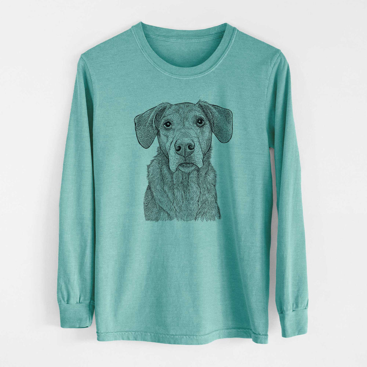 Bare Gravy the Plott Hound Beagle Mix - Heavyweight 100% Cotton Long Sleeve