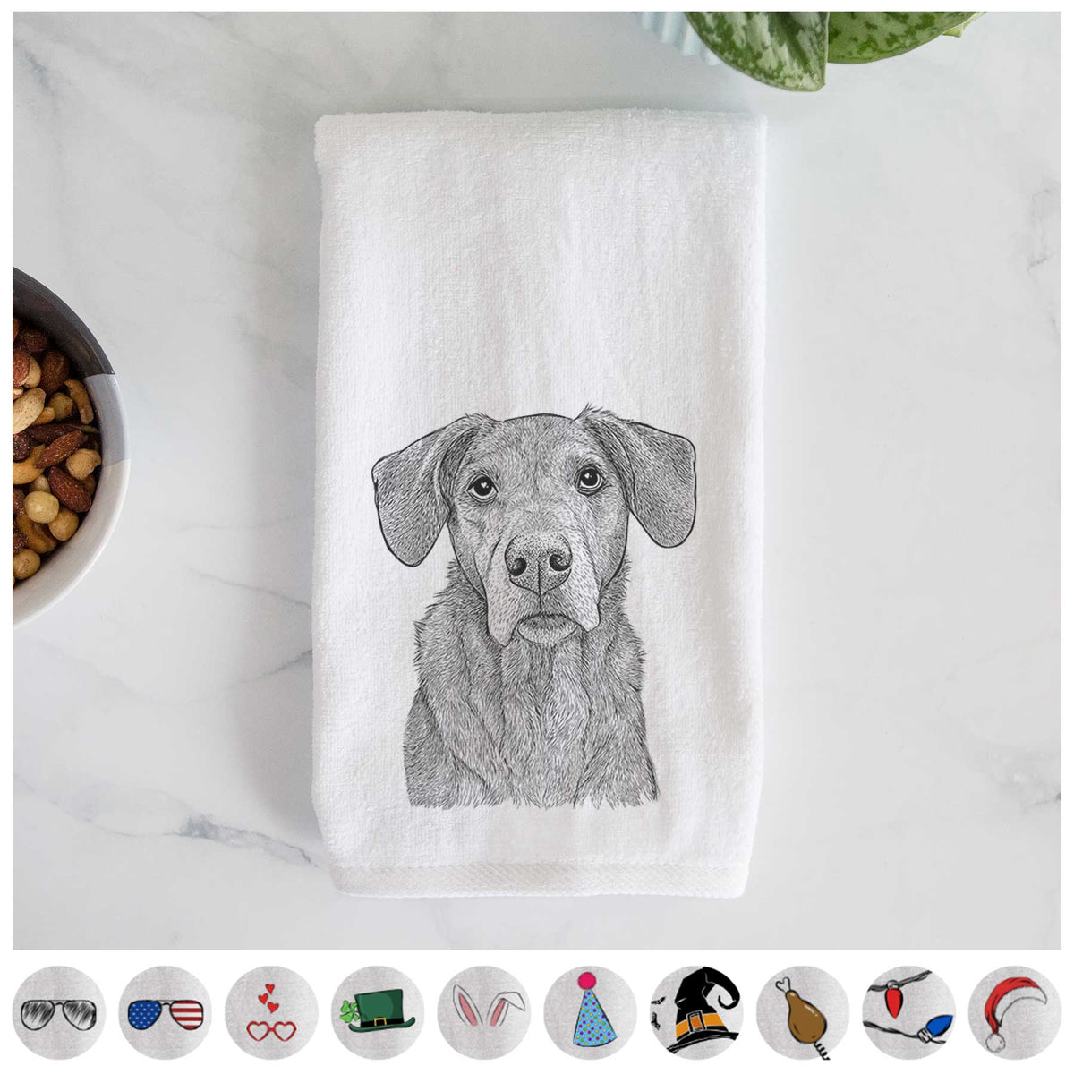 Gravy the Plott Hound Beagle Mix Decorative Hand Towel