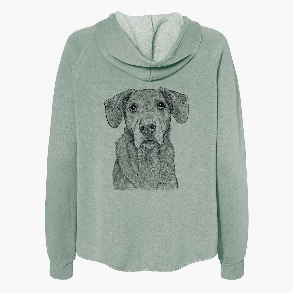 Gravy the Plott Hound Beagle Mix - Women's Cali Wave Zip-Up Sweatshirt