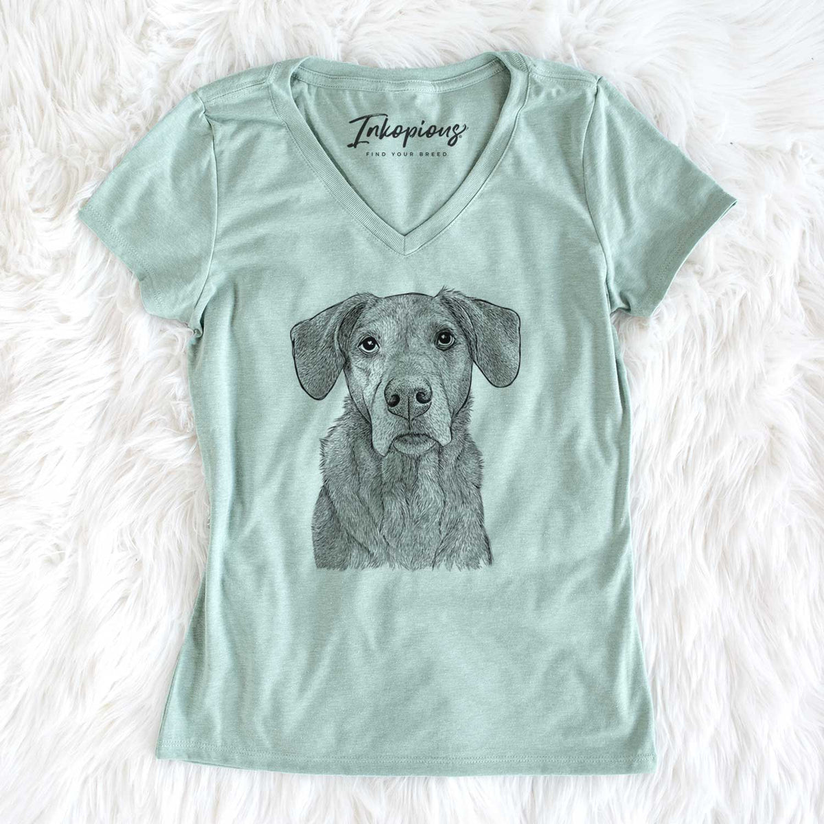 Bare Gravy the Plott Hound Beagle Mix - Women&#39;s V-neck Shirt