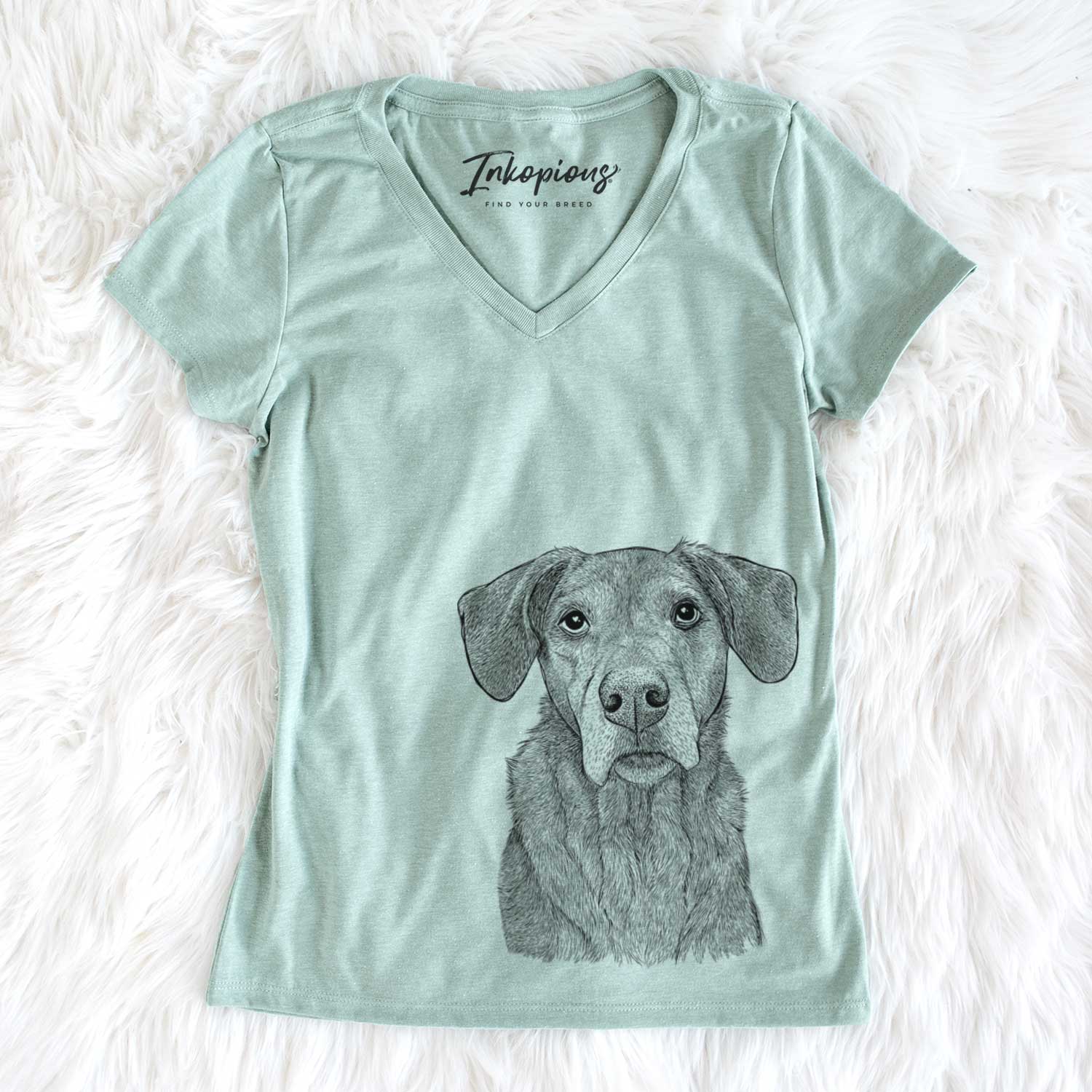 Bare Gravy the Plott Hound Beagle Mix - Women's V-neck Shirt