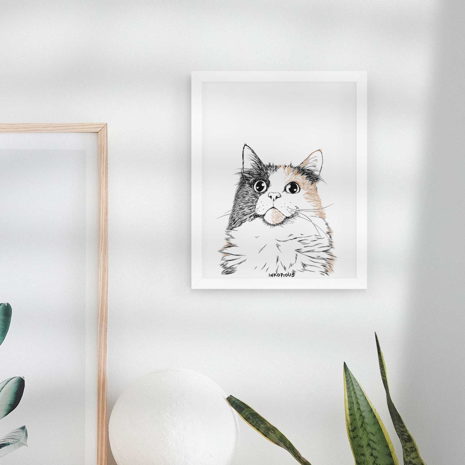 Greta the Calico Cat Art Print