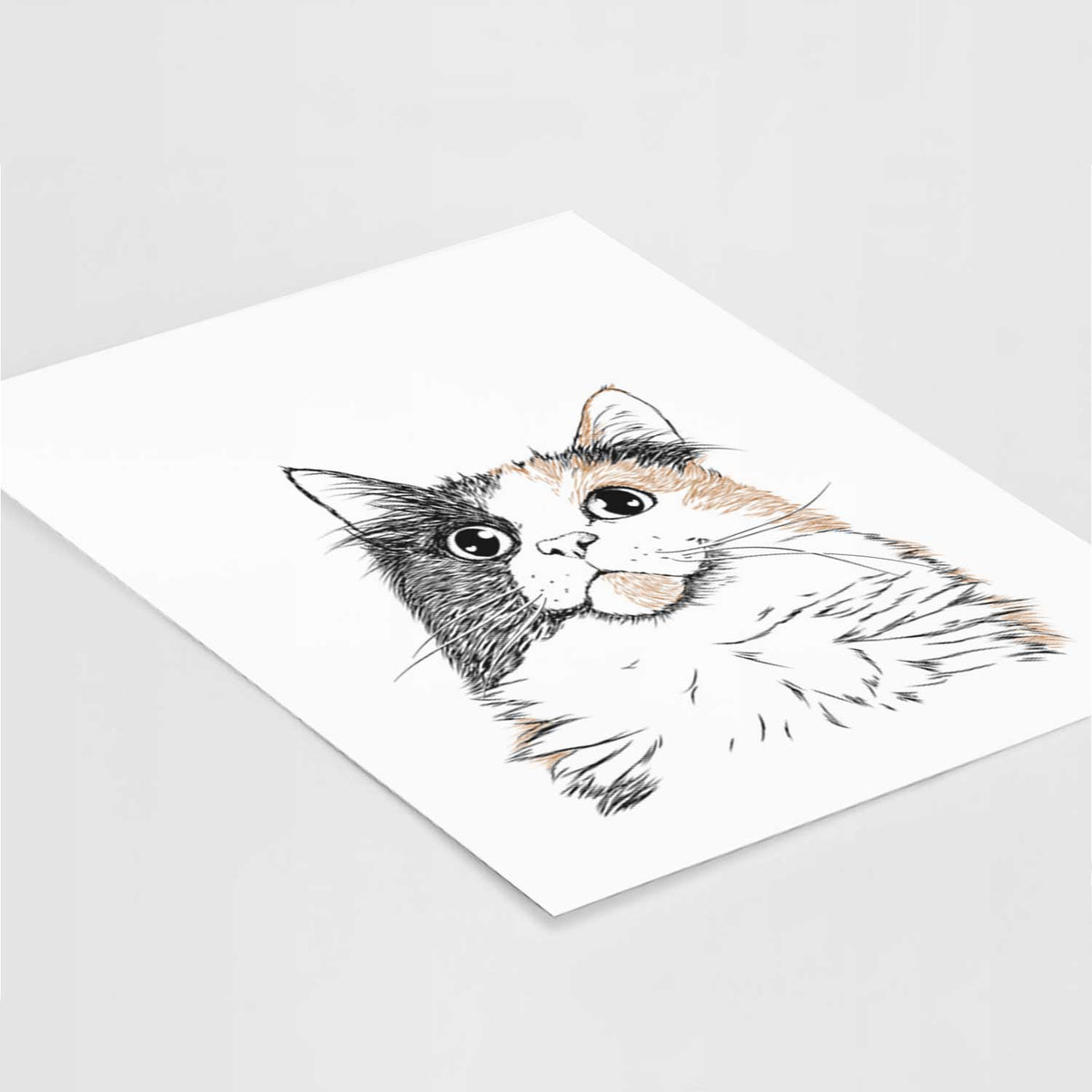 Greta the Calico Cat Art Print